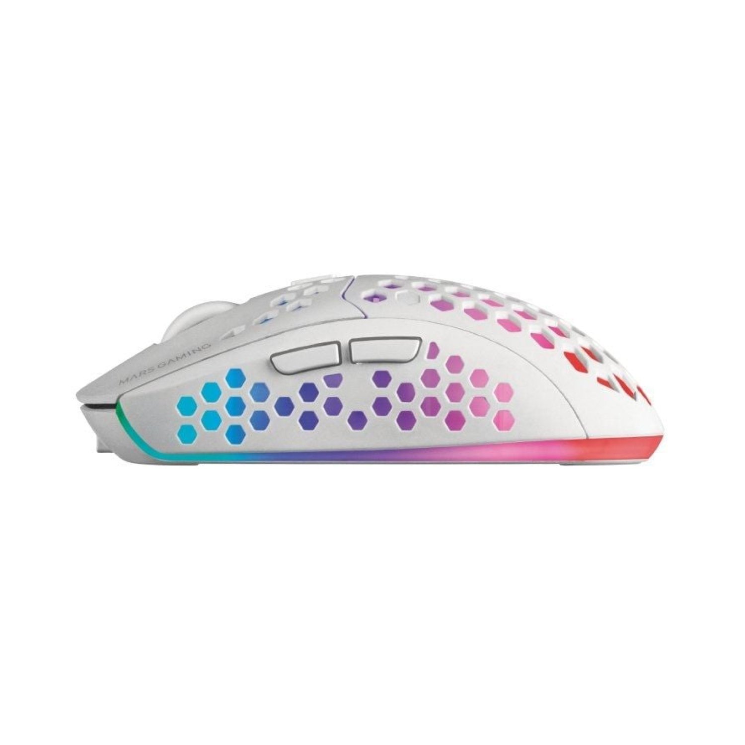 Mars Gaming MMW3W · Ratón Gaming Inalámbrico · Batería Recargable · 3200 DPI · Blanco