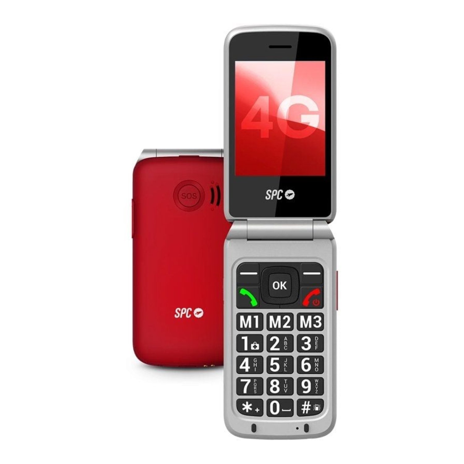 SPC Stella 3 · Teléfono para Mayores · 4G · Rojo