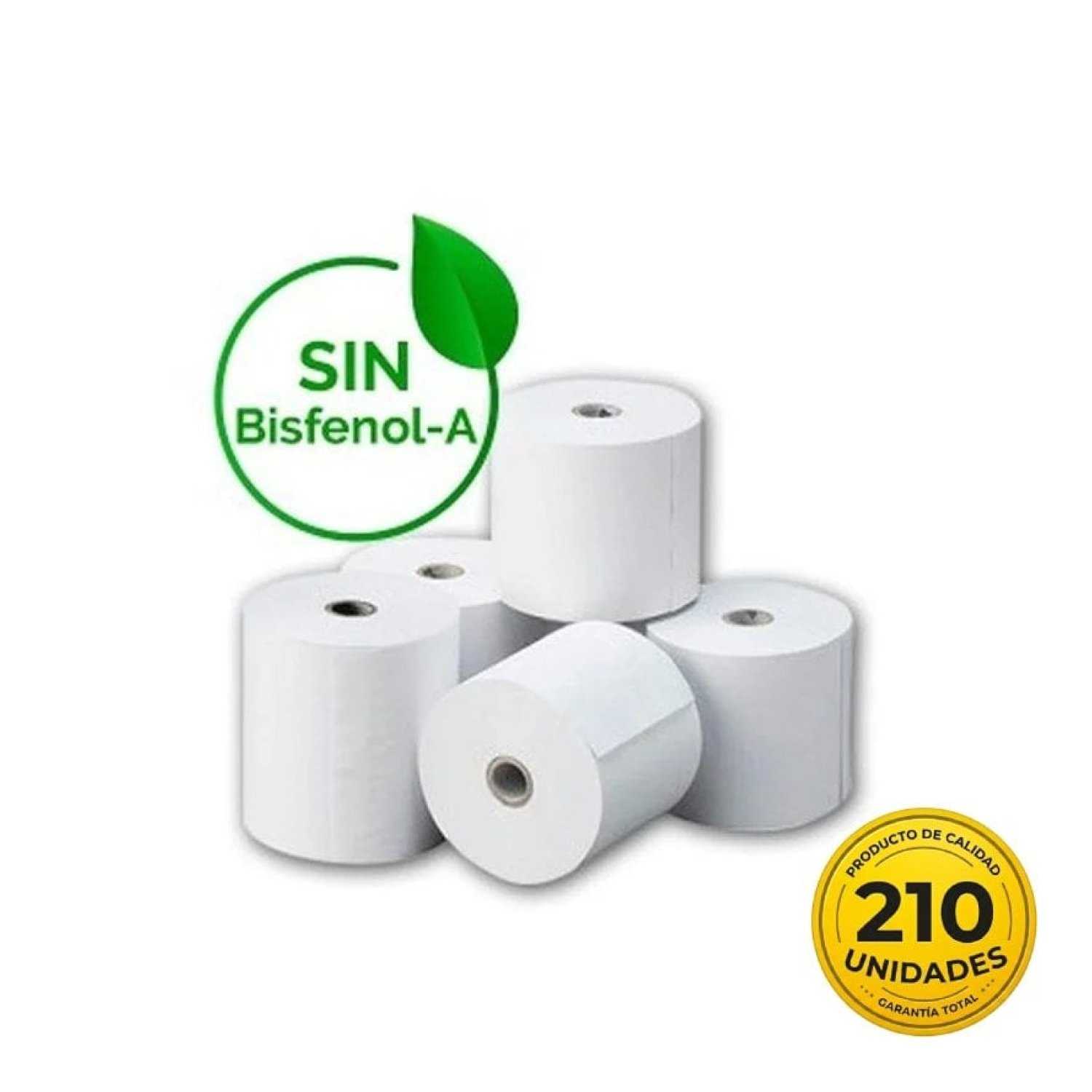 Caja de Rollos Papel Térmico Genérico 57x35 210U BPA/ 57 x 35mm/ 210 unidades