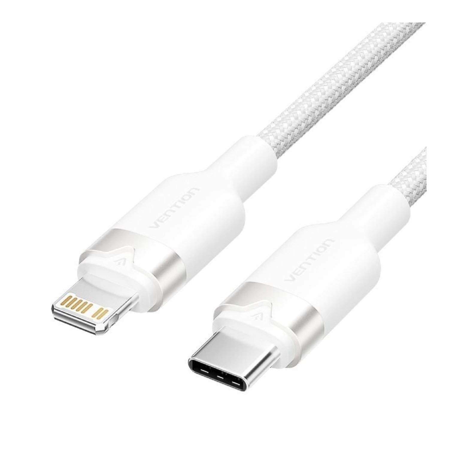 Cable USB Tipo-C Lightning Vention LALWF/ USB Tipo-C Macho - Lightning Macho/ 27W/ 480Mbps/ 1m/ Blanco