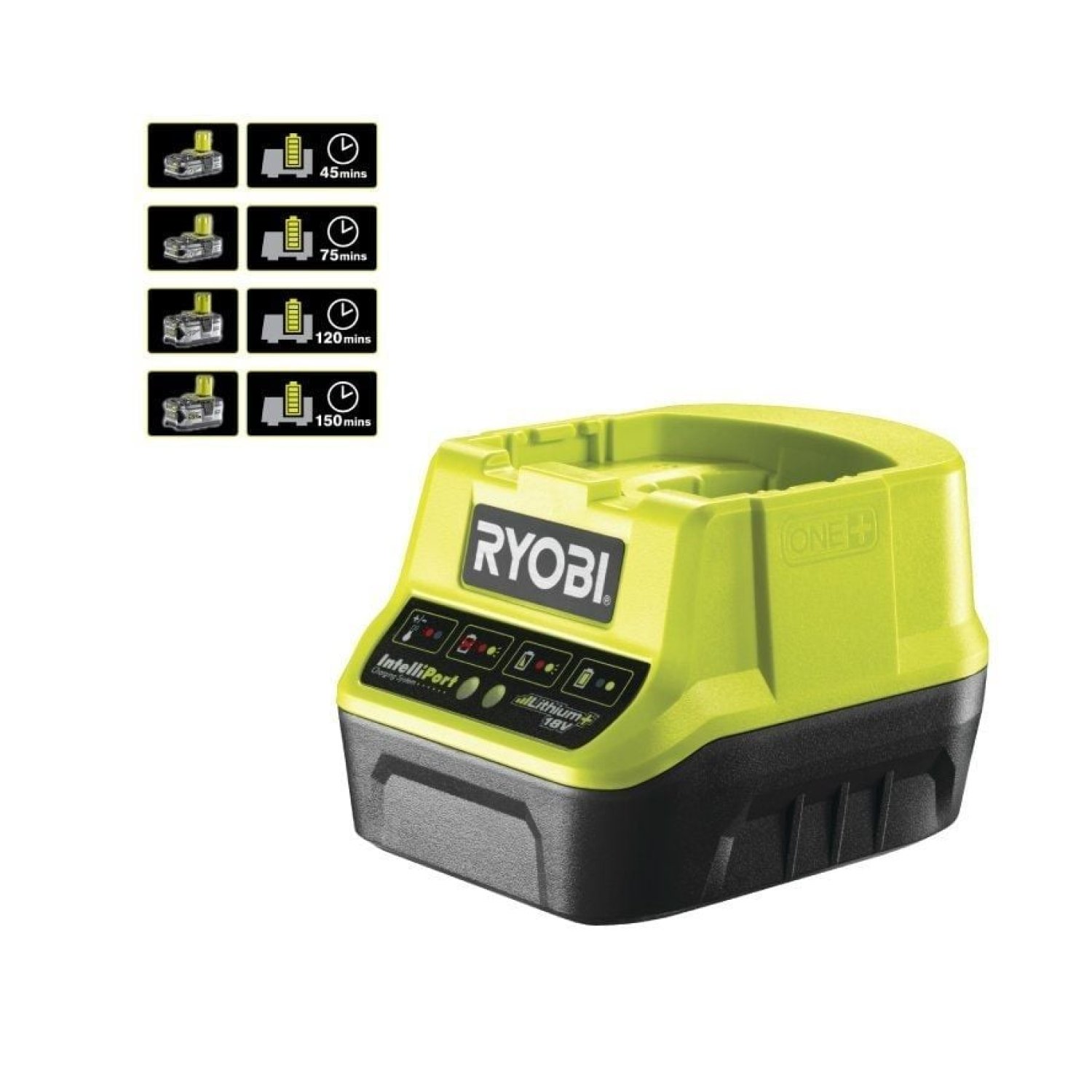 Ryobi ONE+ · Cargador + Batería · 18V 2,0Ah · Litio