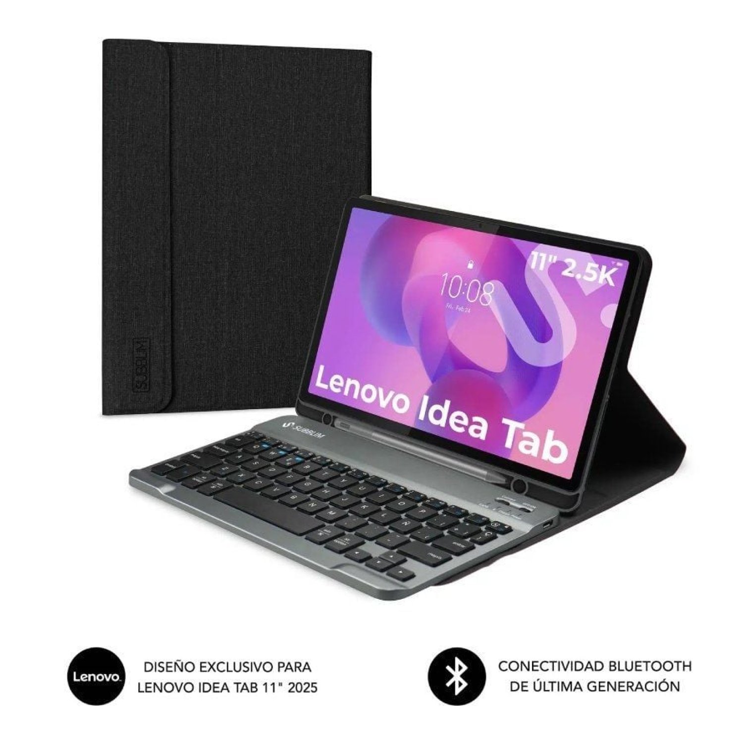Subblim Keytab Pro BT · Funda con Teclado Lenovo IdeaTab 11" · Negra