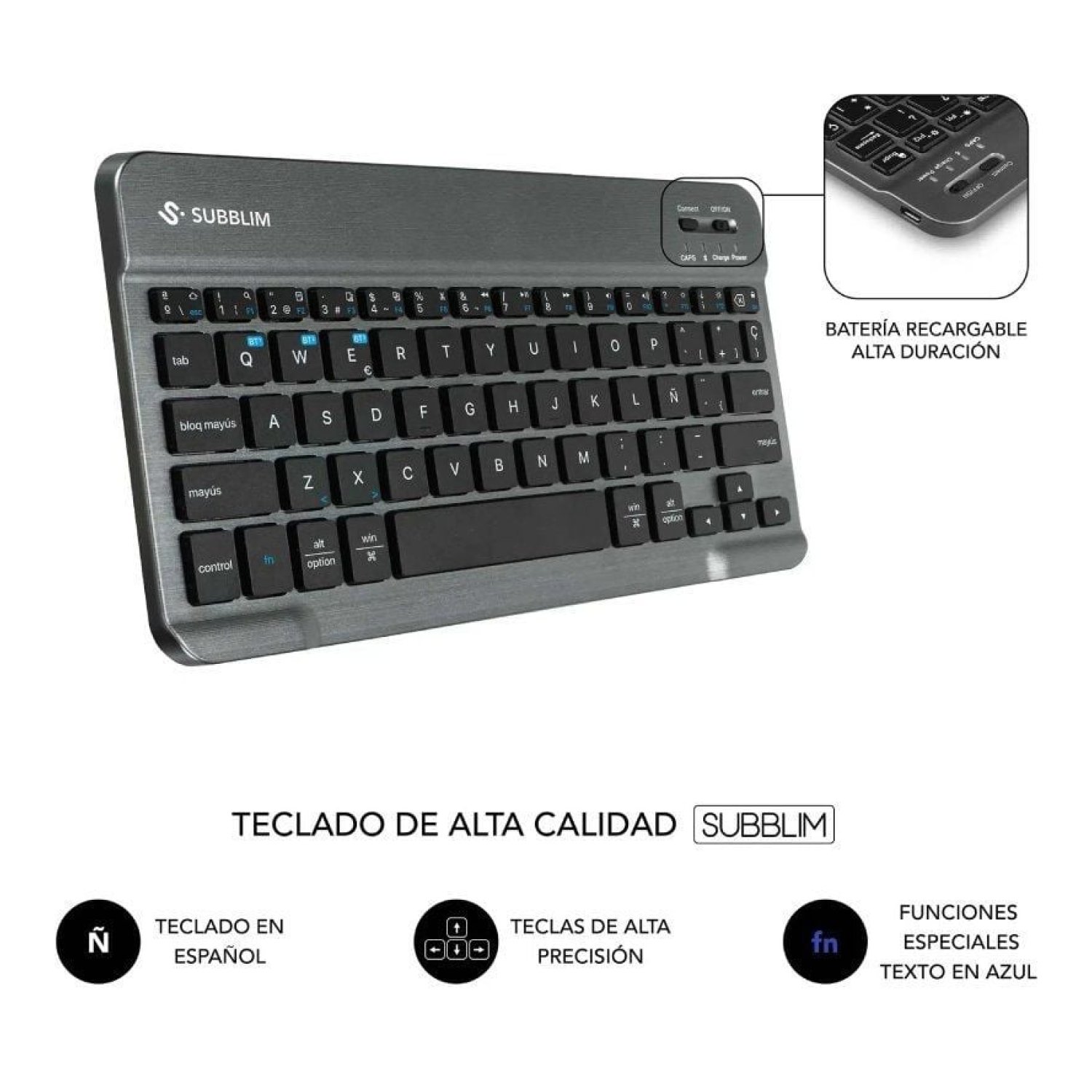 Subblim Keytab Pro BT · Funda con Teclado Lenovo IdeaTab 11" · Negra