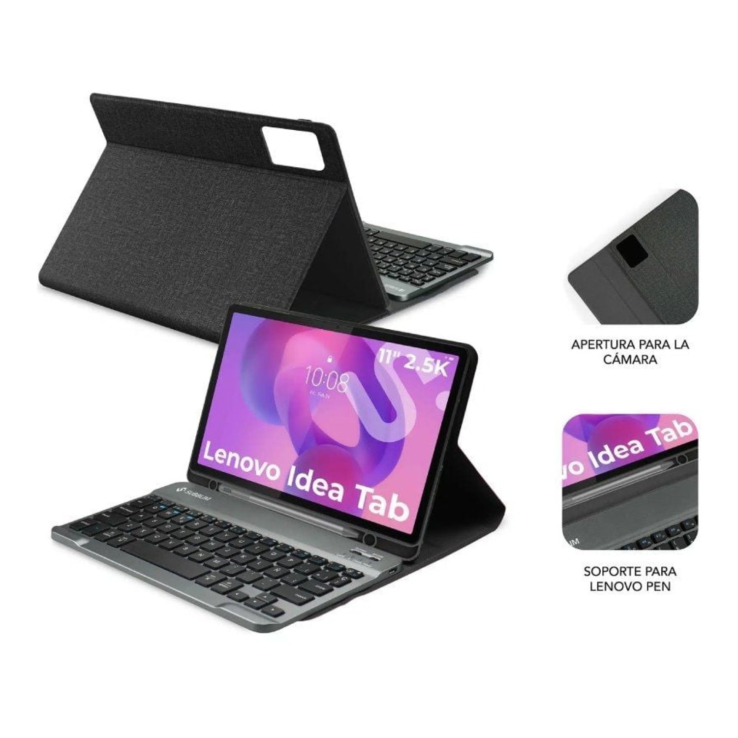 Subblim Keytab Pro BT · Funda con Teclado Lenovo IdeaTab 11" · Negra