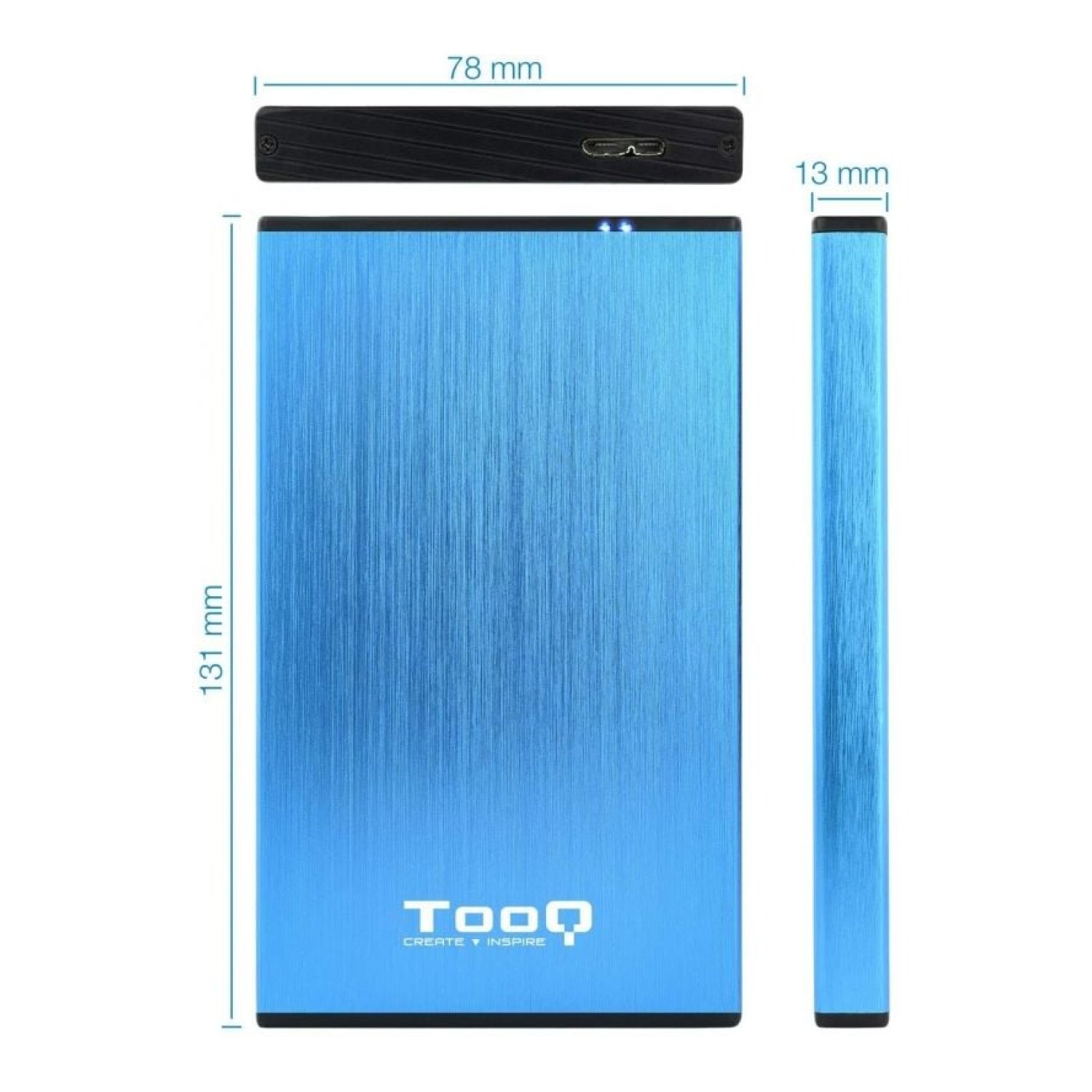 TooQ Caja Externa Disco 2,5" · USB 3.1