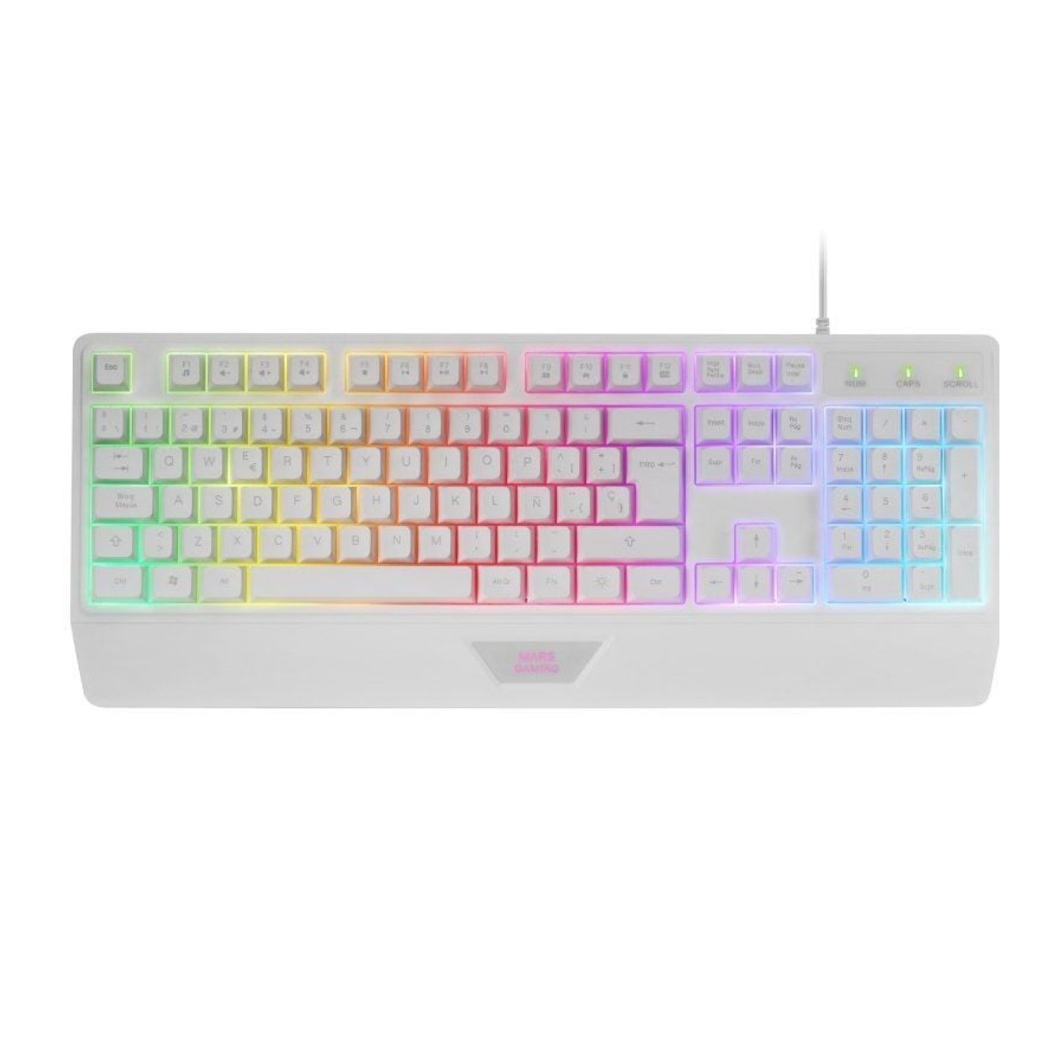 Pack Gaming Mars Gaming MCP124/ Teclado H-MECH  + Ratón Óptico + Alfombrilla/ Blanco