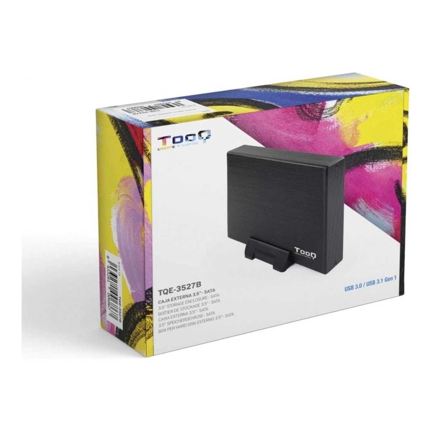 TooQ Caja Externa · 3,5" · USB 3.1 · TQE-3527B