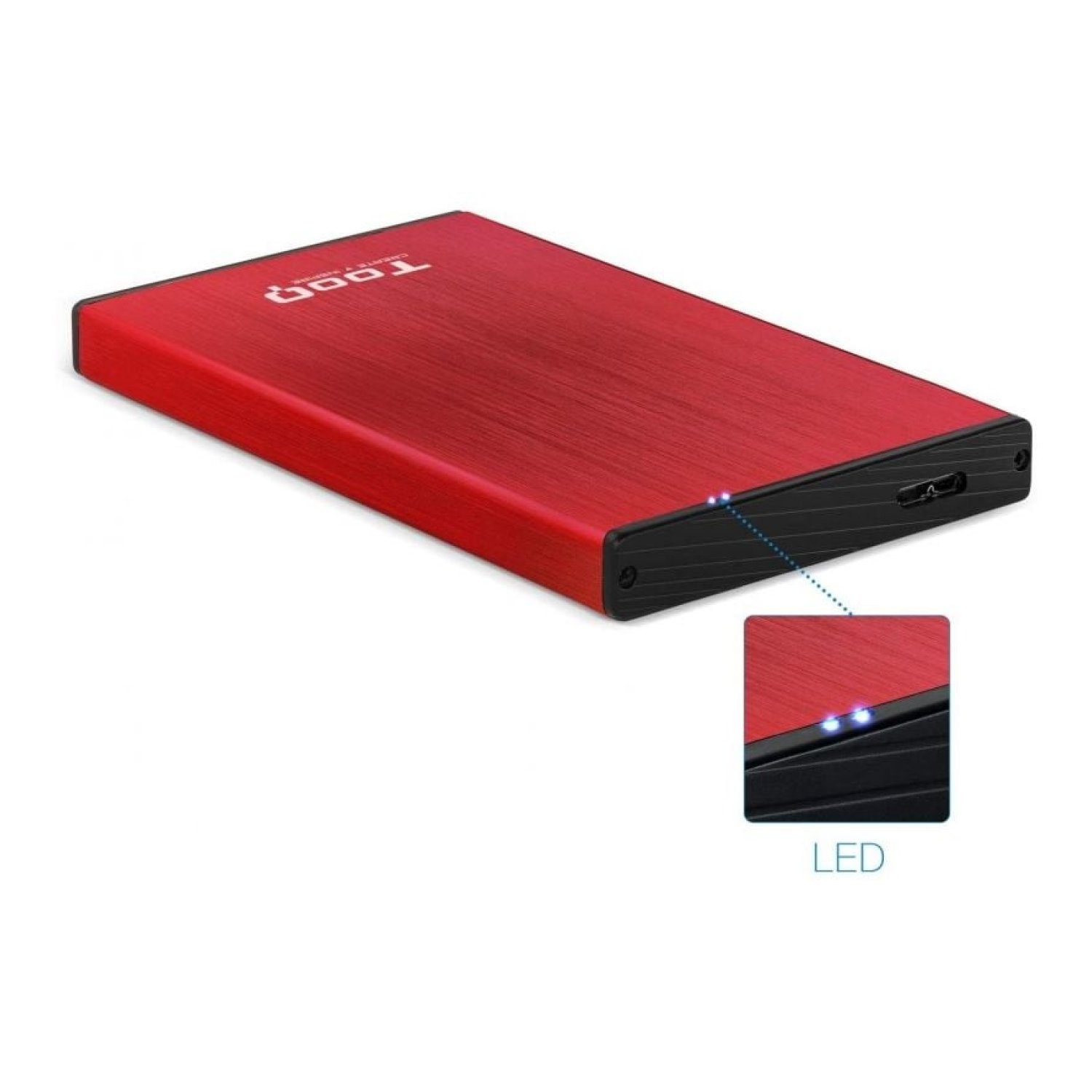 TooQ Caja Externa · 2,5" · USB 3.1 · Disco Duro