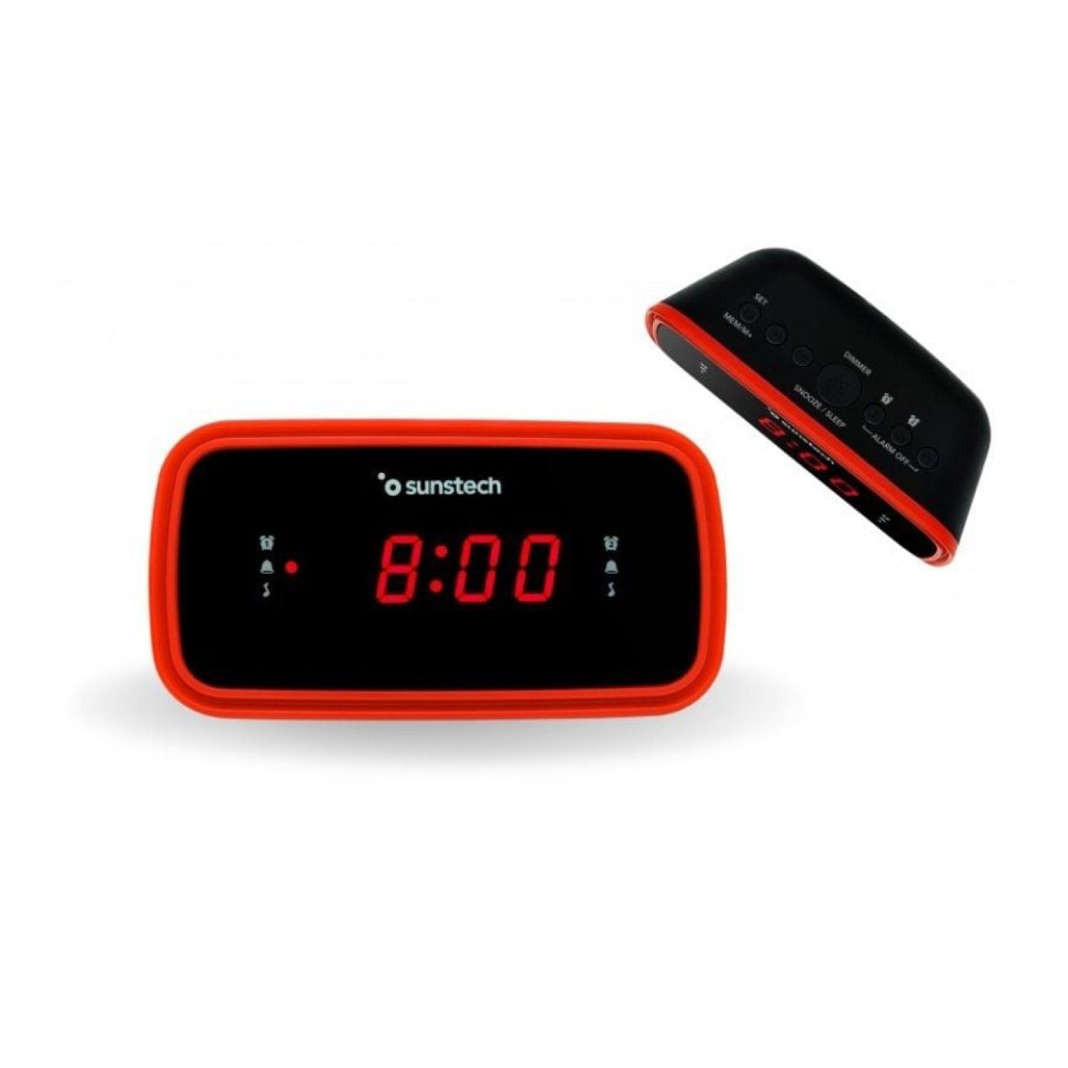 Sunstech FRD60RD · Despertador Radio FM · Rojo