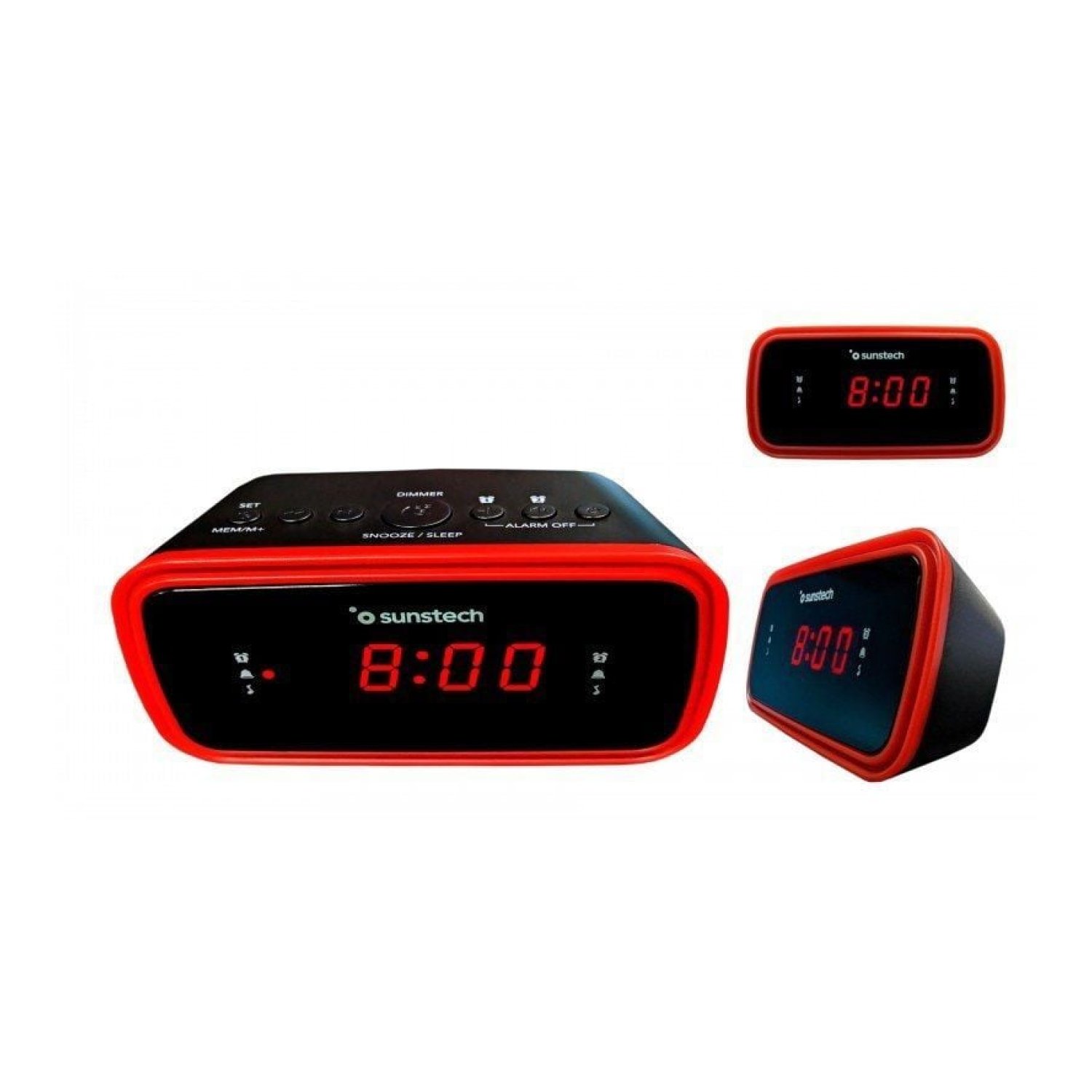 Sunstech FRD60RD · Despertador Radio FM · Rojo
