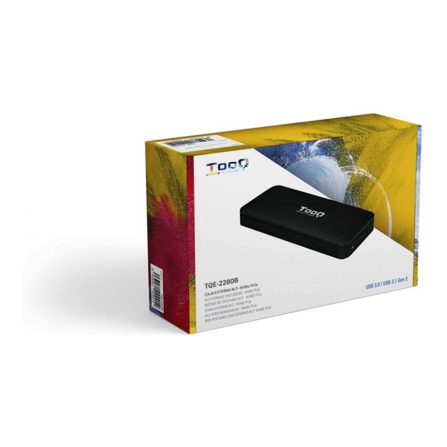 TooQ Caja Externa SSD M.2 NVMe · USB 3.1 · Sin tornillos