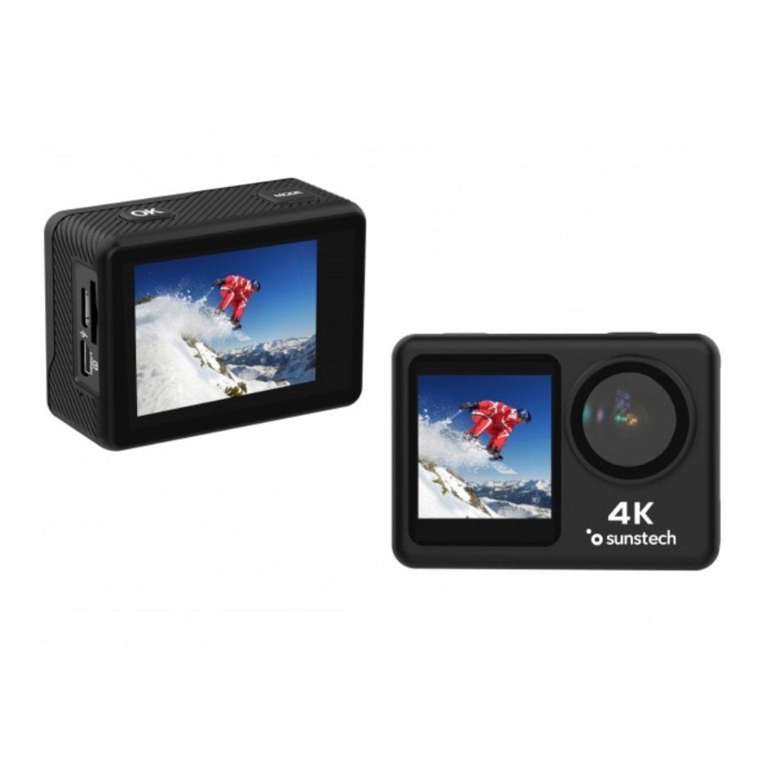 Sunstech Adventure 4K · Cámara Deportiva · 16MP · Ángulo 170° · Negra