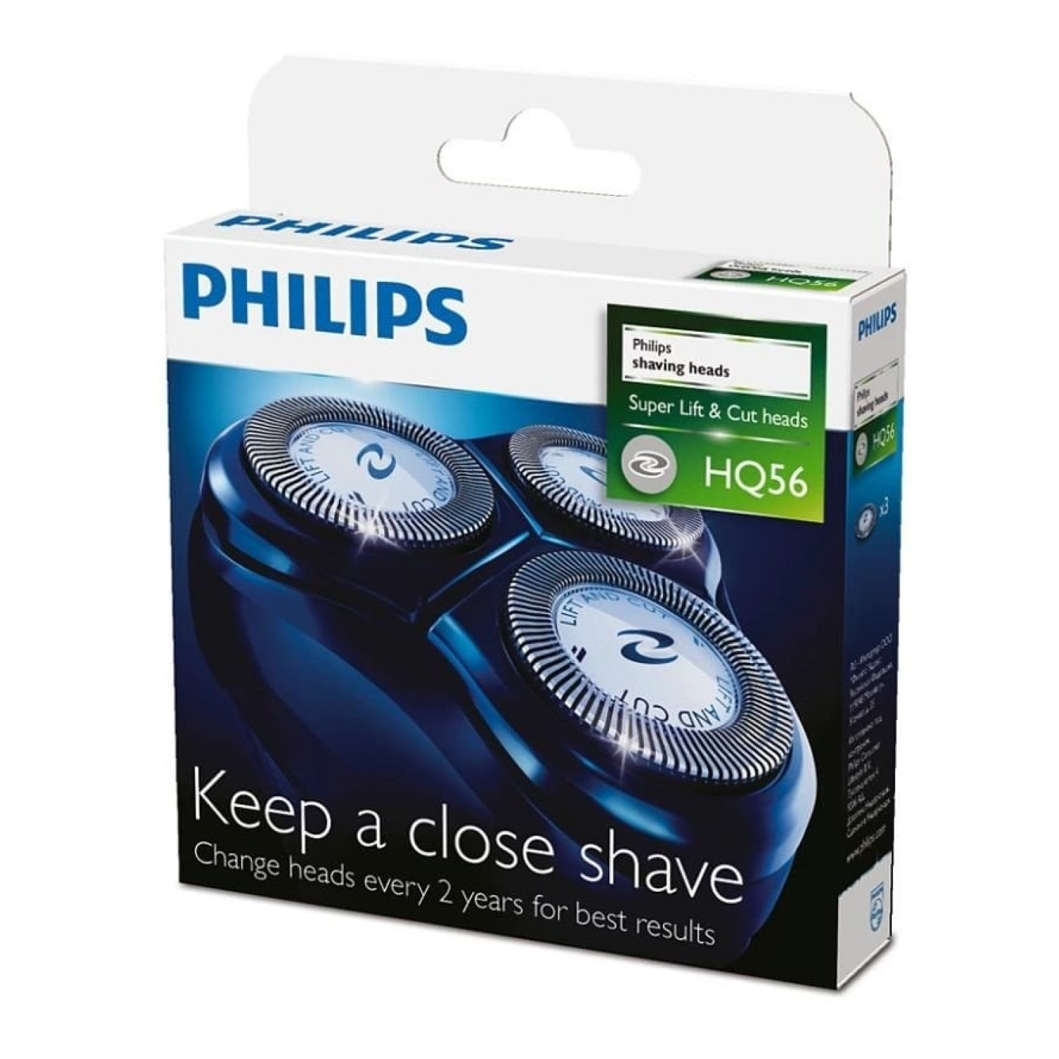 Philips HQ56 · Cabezal de Reemplazo · Pack de 3 Unidades