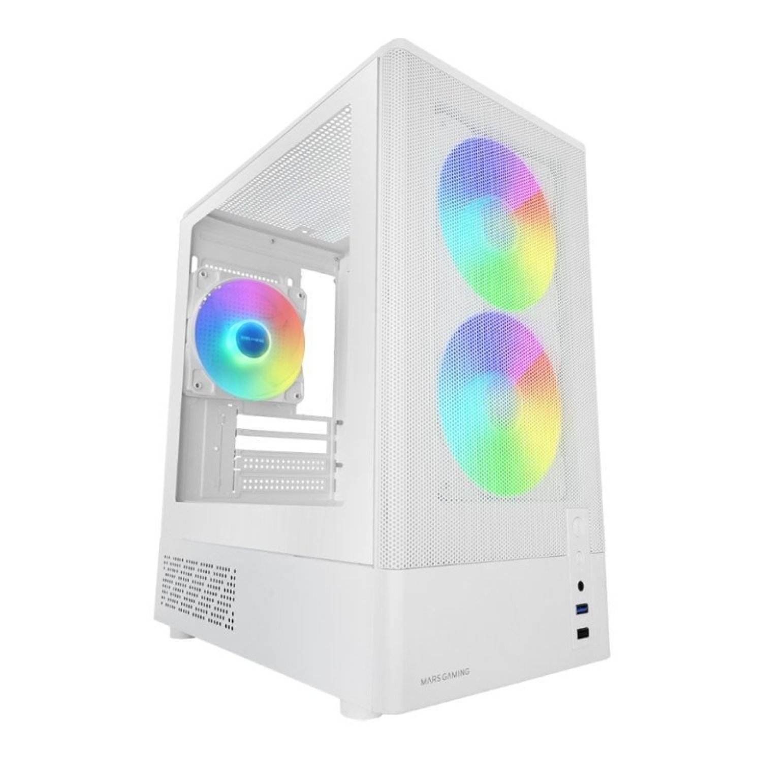 Mars Gaming MC-ONYX · Caja Gaming Minitorre · Blanca · Ventilación Frontal