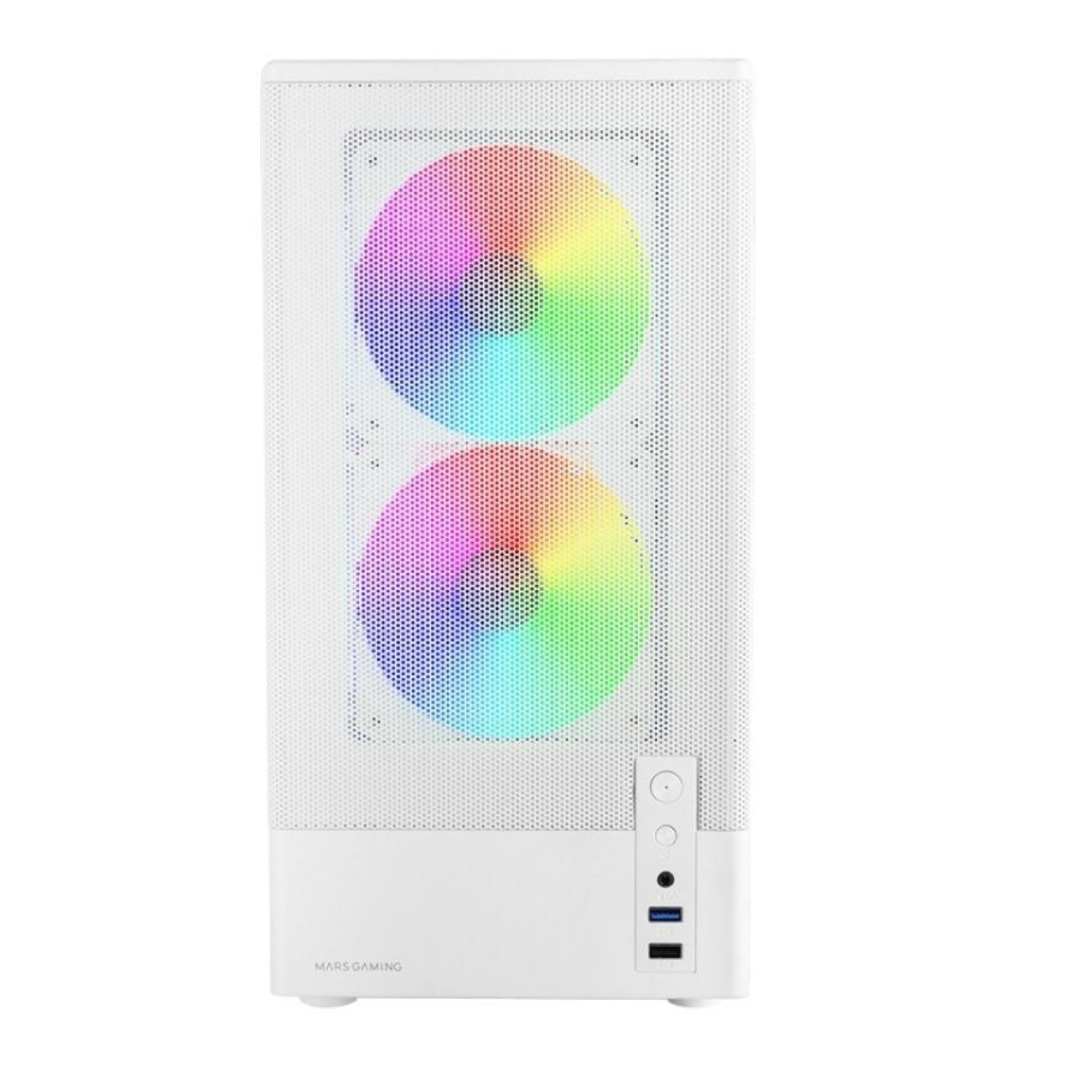 Mars Gaming MC-ONYX · Caja Gaming Minitorre · Blanca · Ventilación Frontal