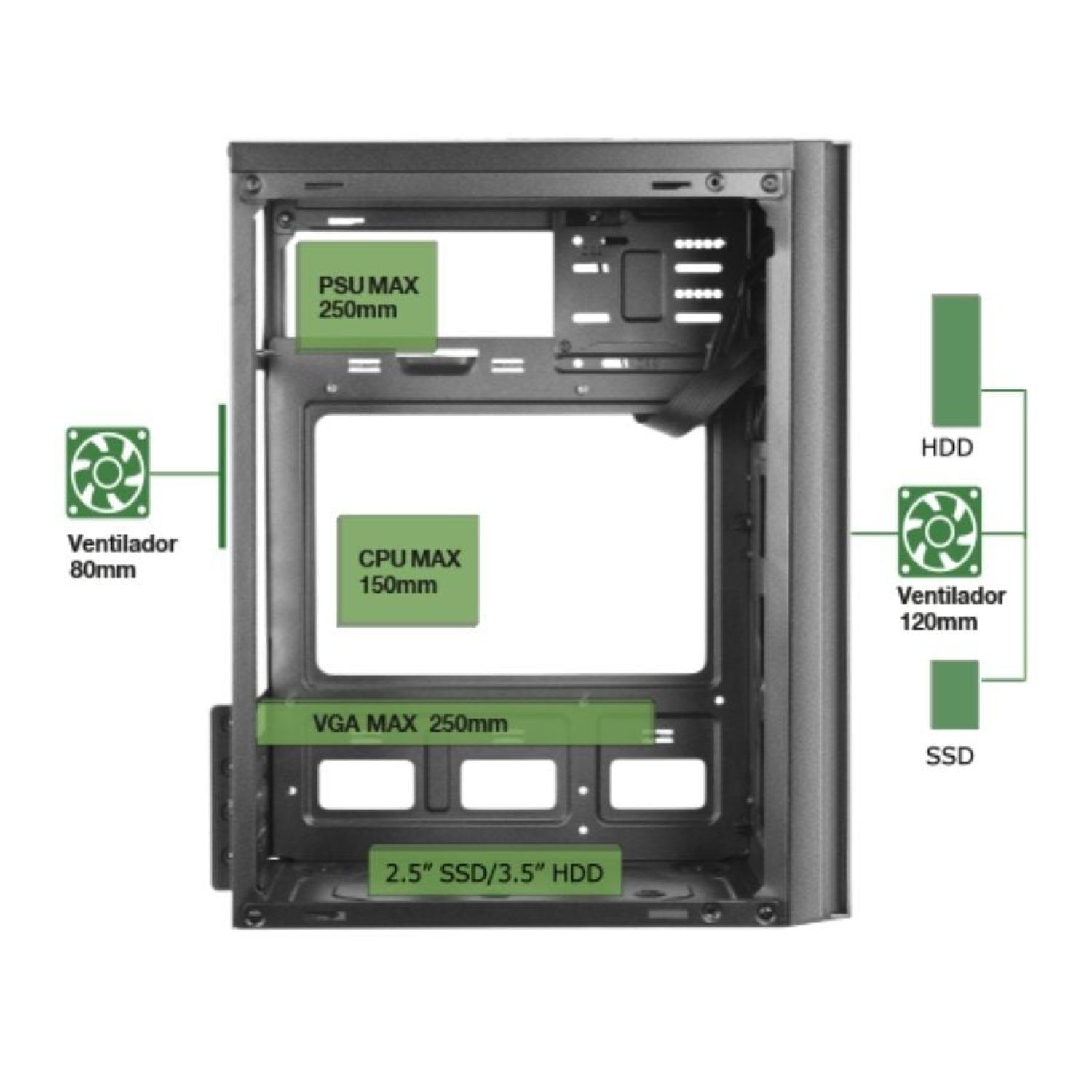 Tacens Anima AC6 · Caja Minitorre · Compacta y Versátil