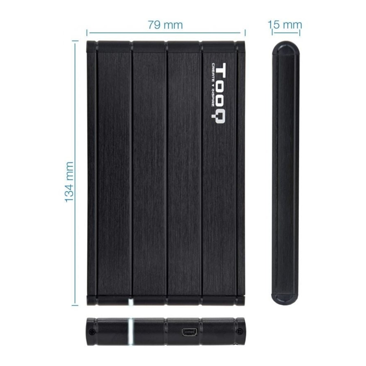 TooQ Caja Externa 2,5" · USB 3.1 · TQE-2530B