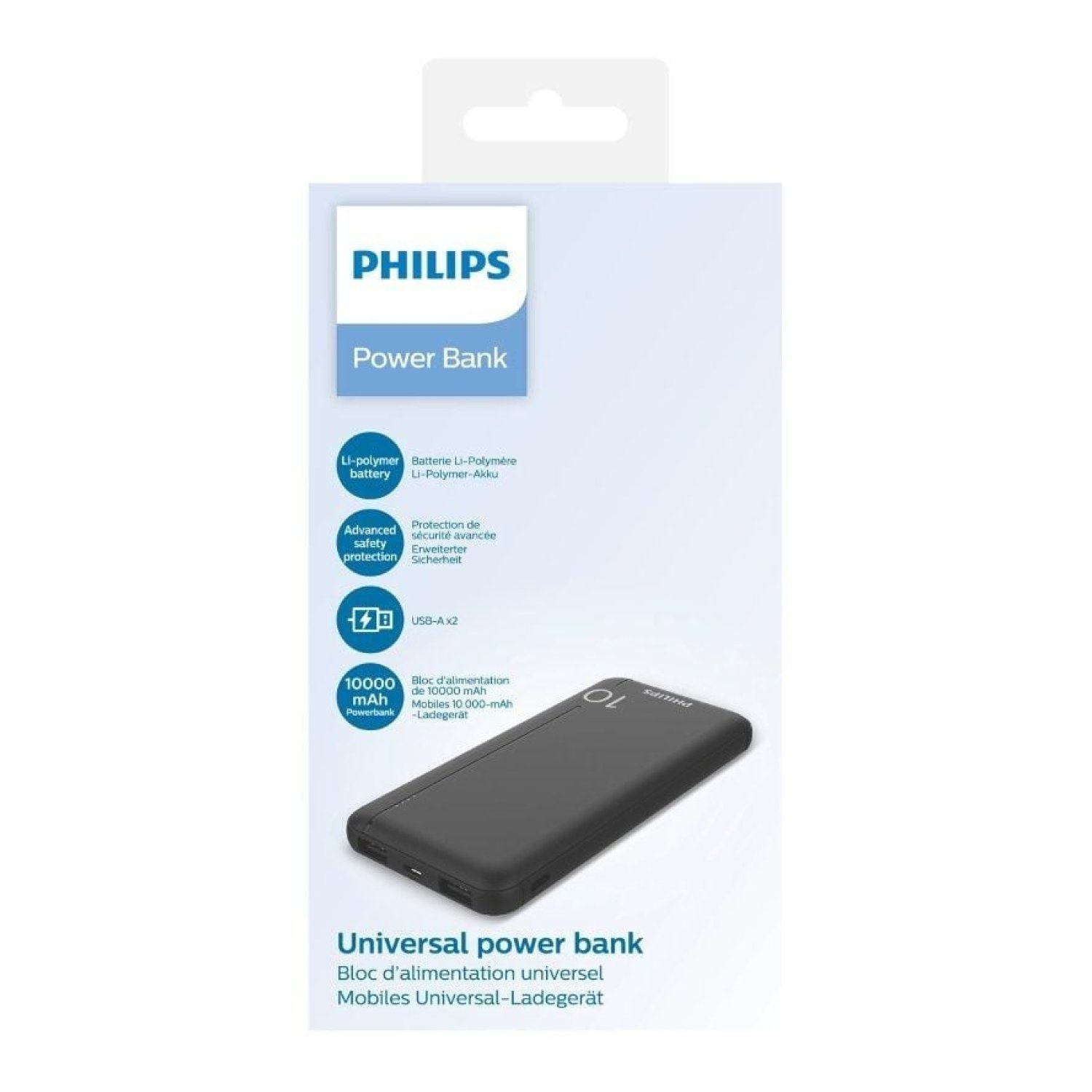Philips DLP1810NB · Powerbank 10000mAh · Negra