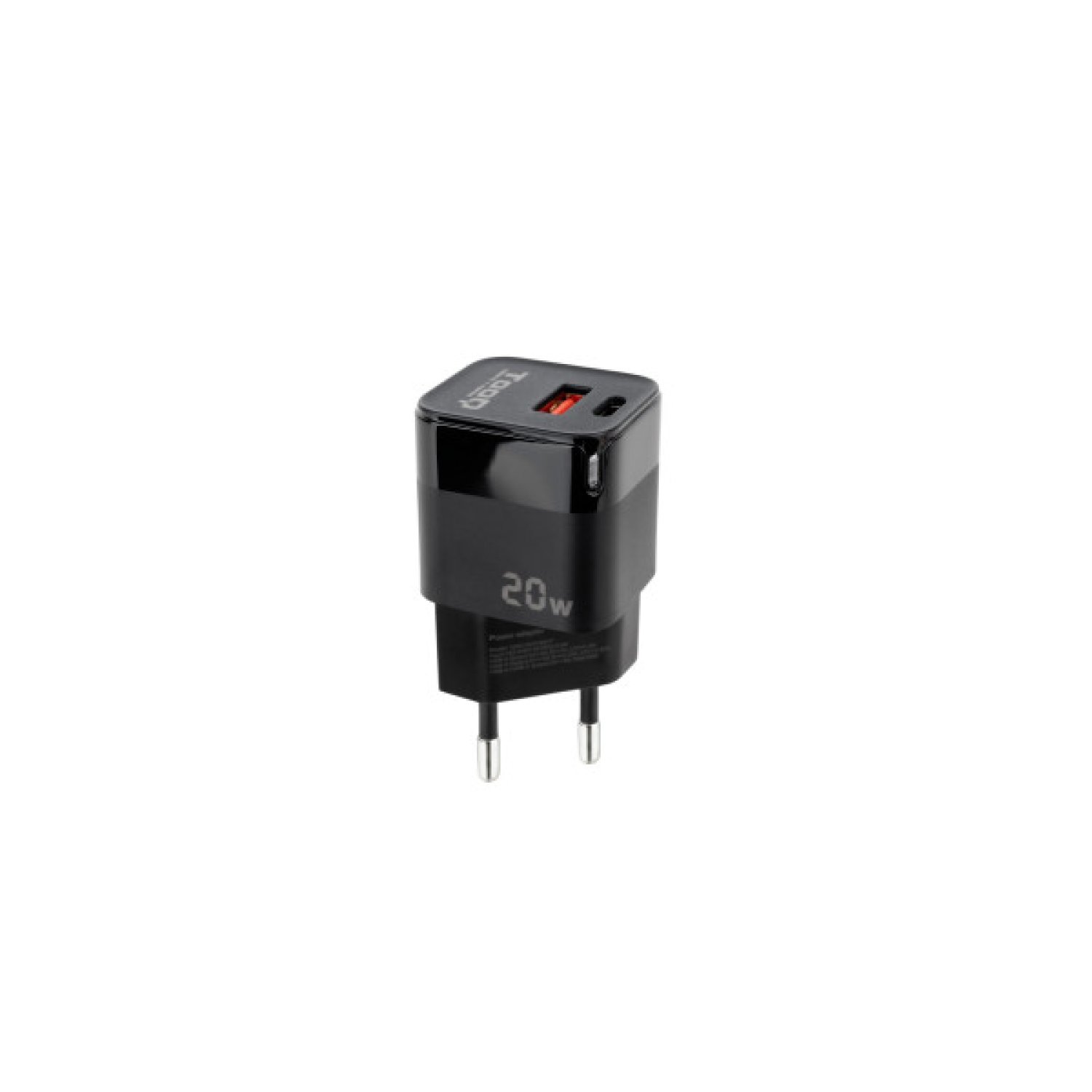 TooQ Cargador Pared · 20W · USB Tipo-C + USB