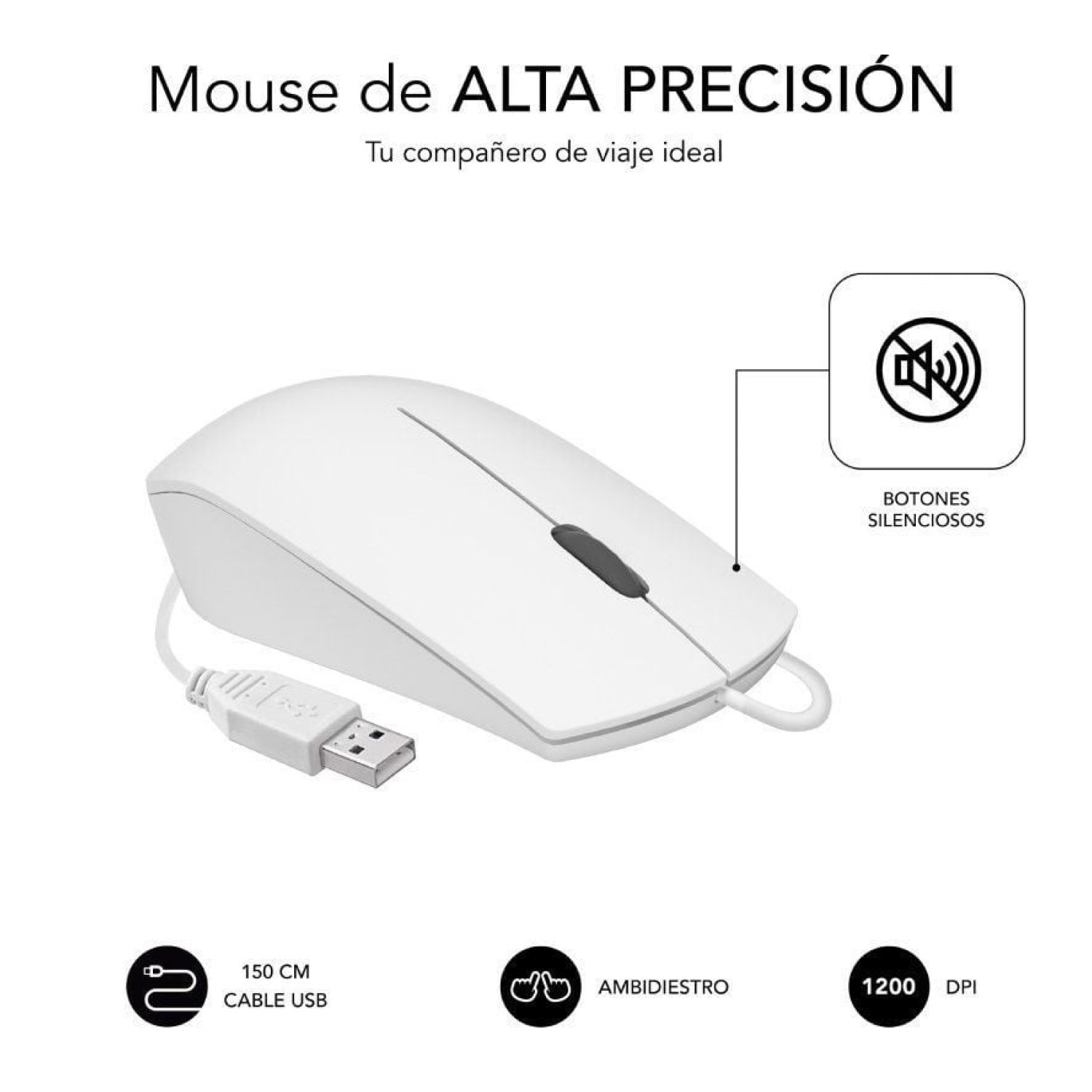 Subblim Combo Business Slim · Teclado + Ratón · Silencioso · Blanco