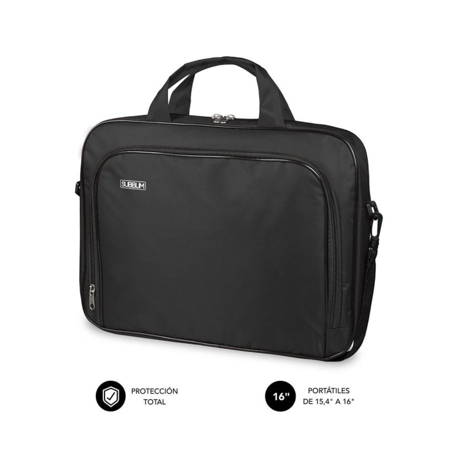 Subblim Oxford · Maletín para Portátiles · Hasta 16" · Negro