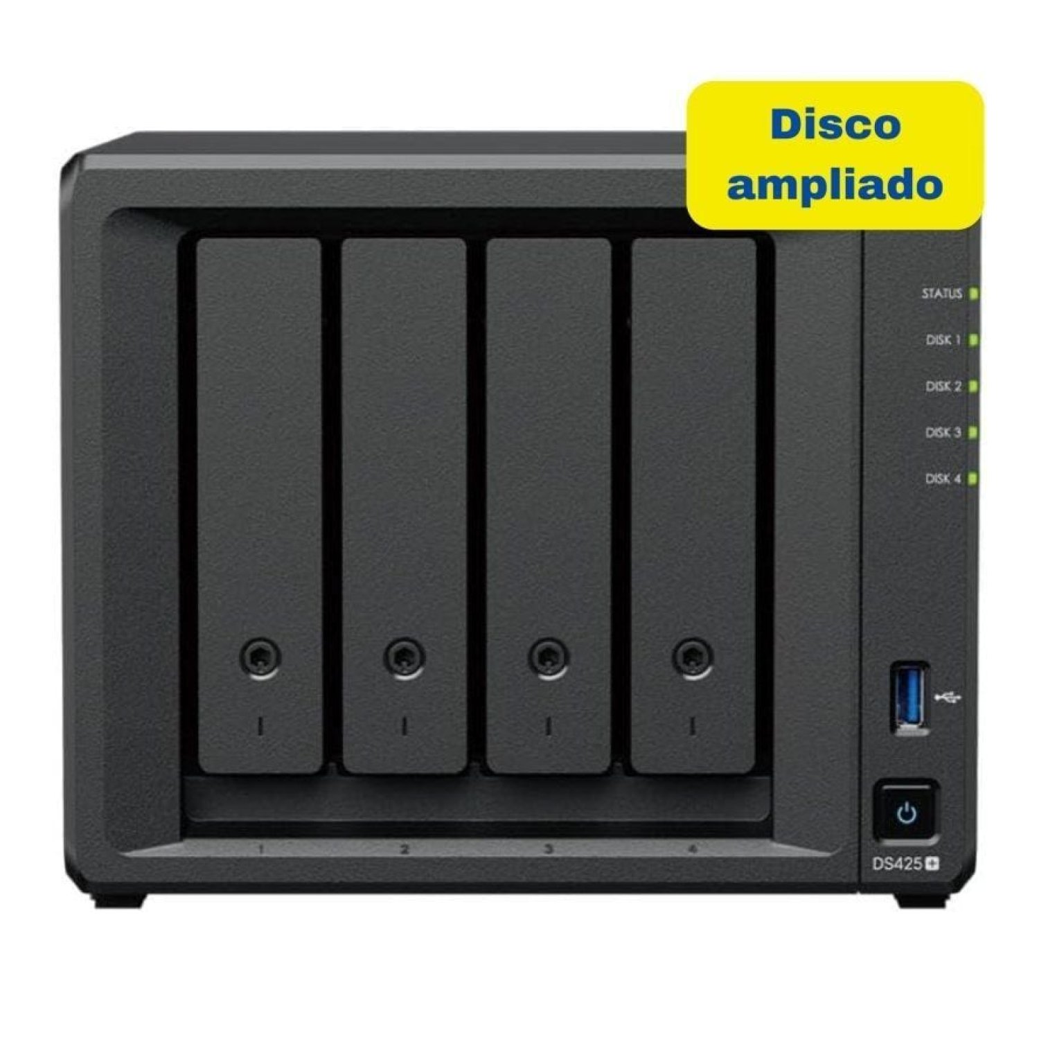 Synology DiskStation DS425+ · 4 Bahías 3,5"-2,5" · 2GB DDR4 · 8TB · Torre