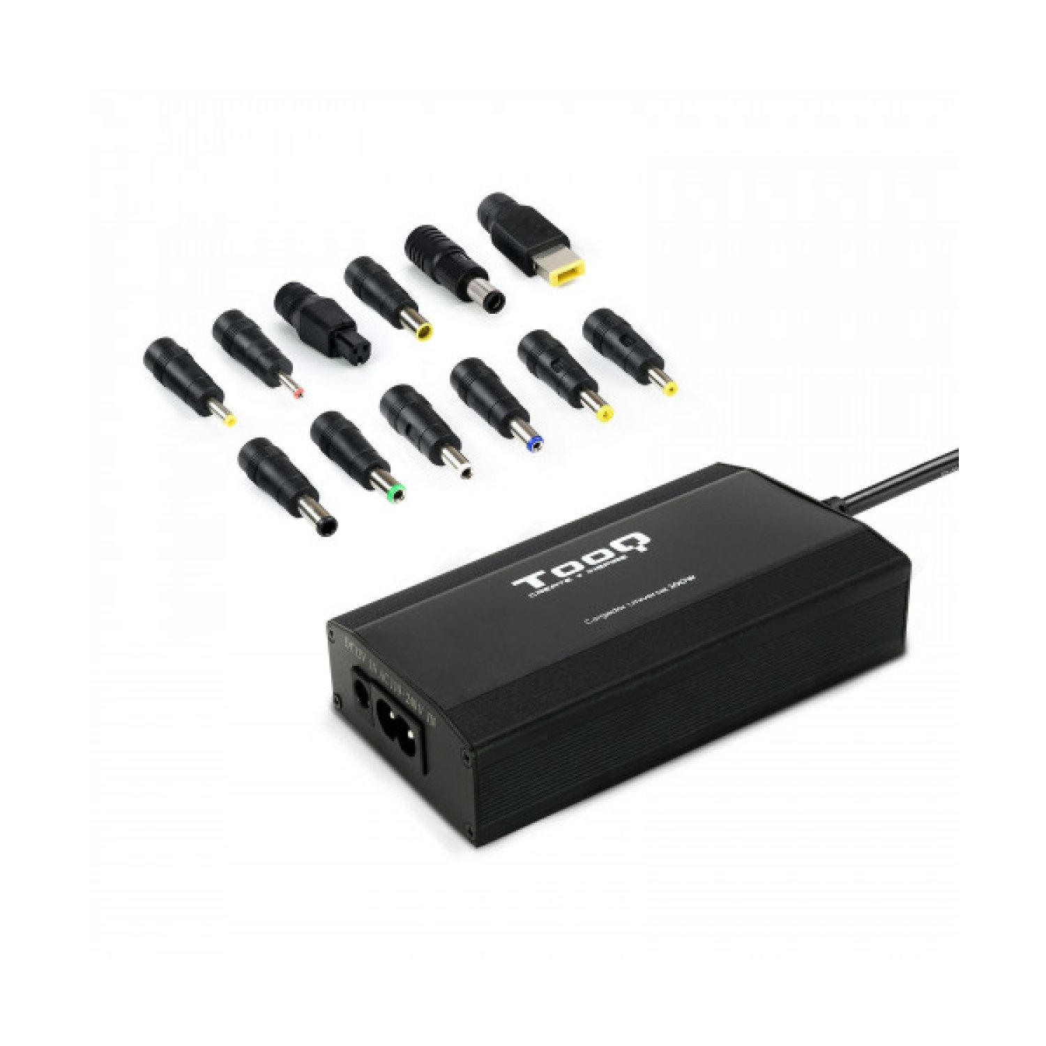 TooQ Cargador Portátil · 100W · USB · 12 Conectores · 12-24V