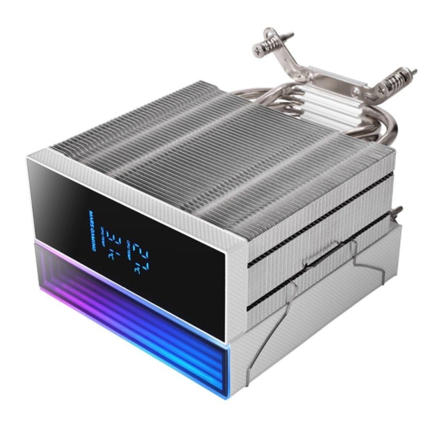 Mars Gaming · Disipador CPU con Ventilador · 12cm · Blanco · LCD
