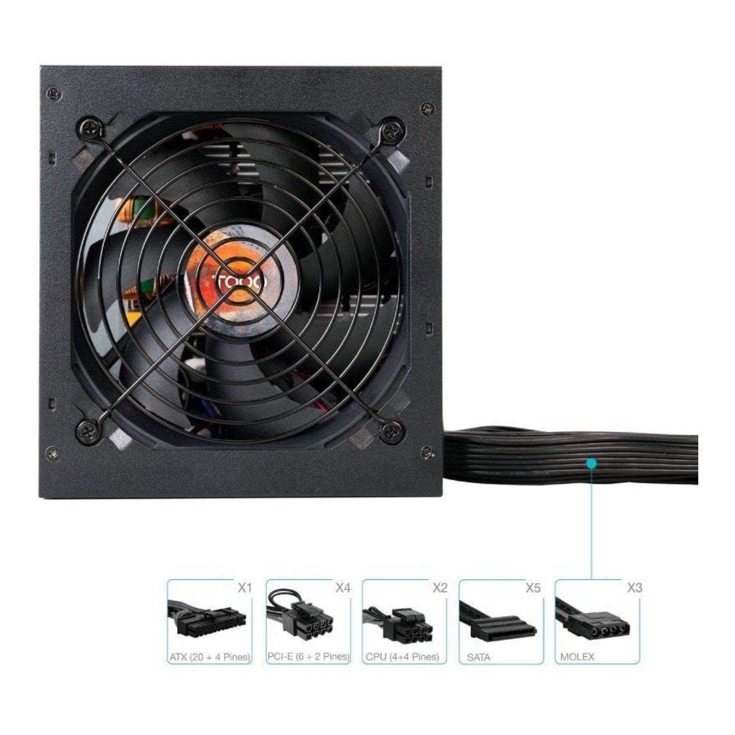 TooQ Tqhelios-850SP · 850W · 80 Plus Bronze · Ventilador 12cm