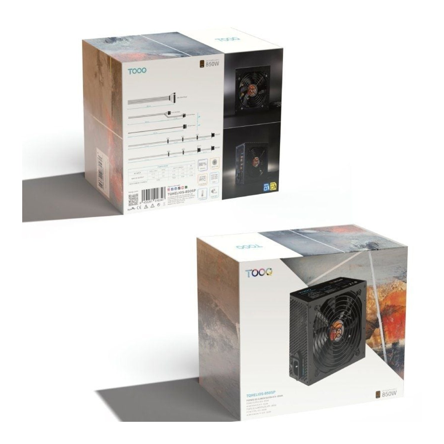 TooQ Tqhelios-850SP · 850W · 80 Plus Bronze · Ventilador 12cm