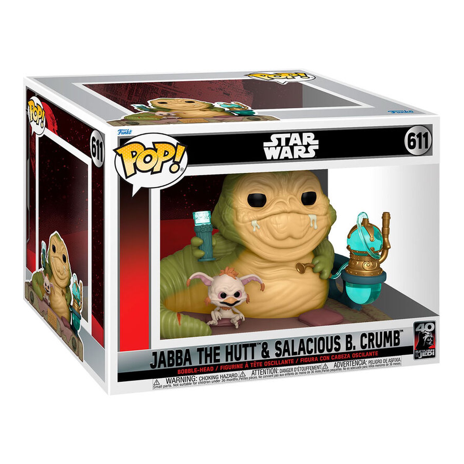 Figura POP Star Wars 40th Jabba The Hutt & Salacious B Crumb