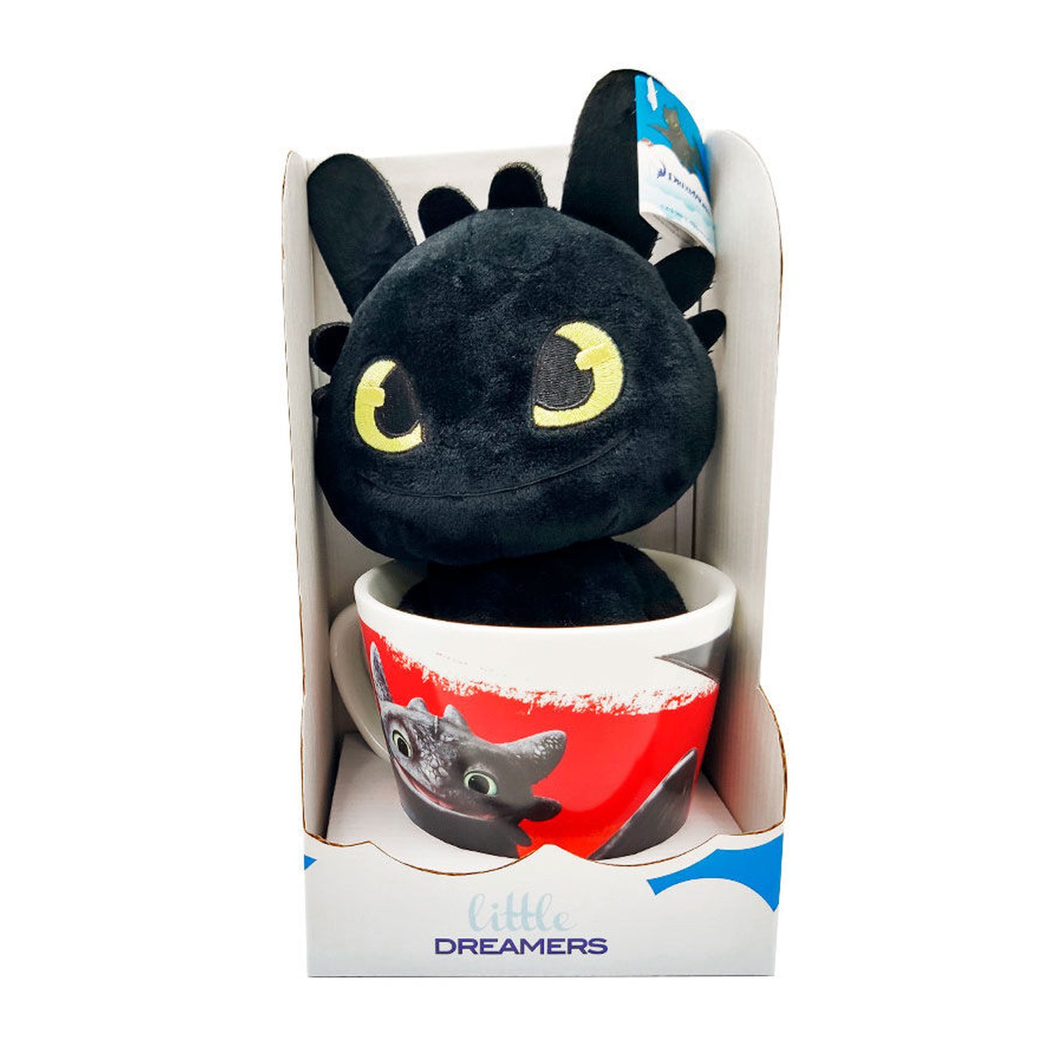 Taza + Peluche Toothless Como Entrenar a tu Dragon 18cm