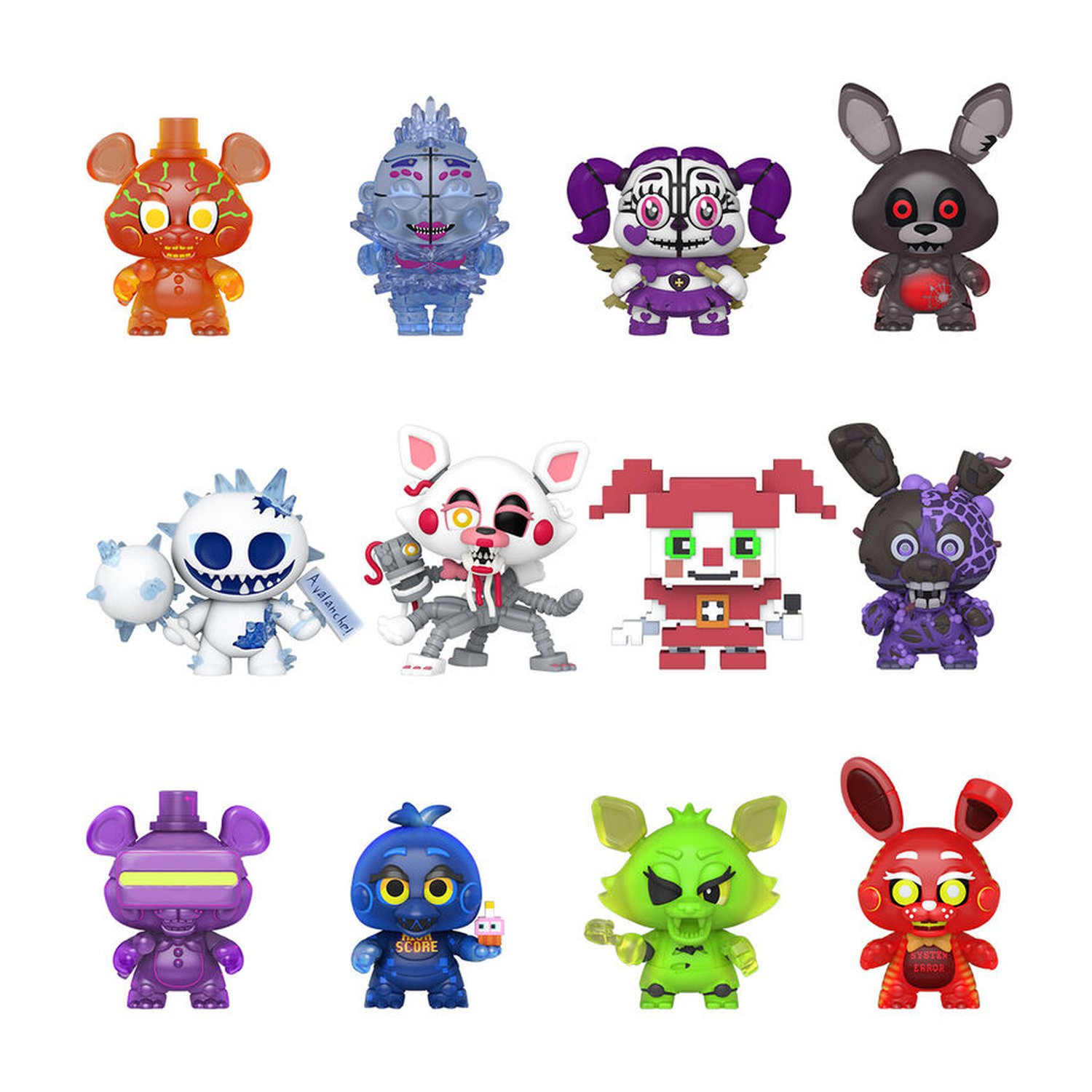 Figura Mystery Minis Five nights at Freddys Events (12 Uds)