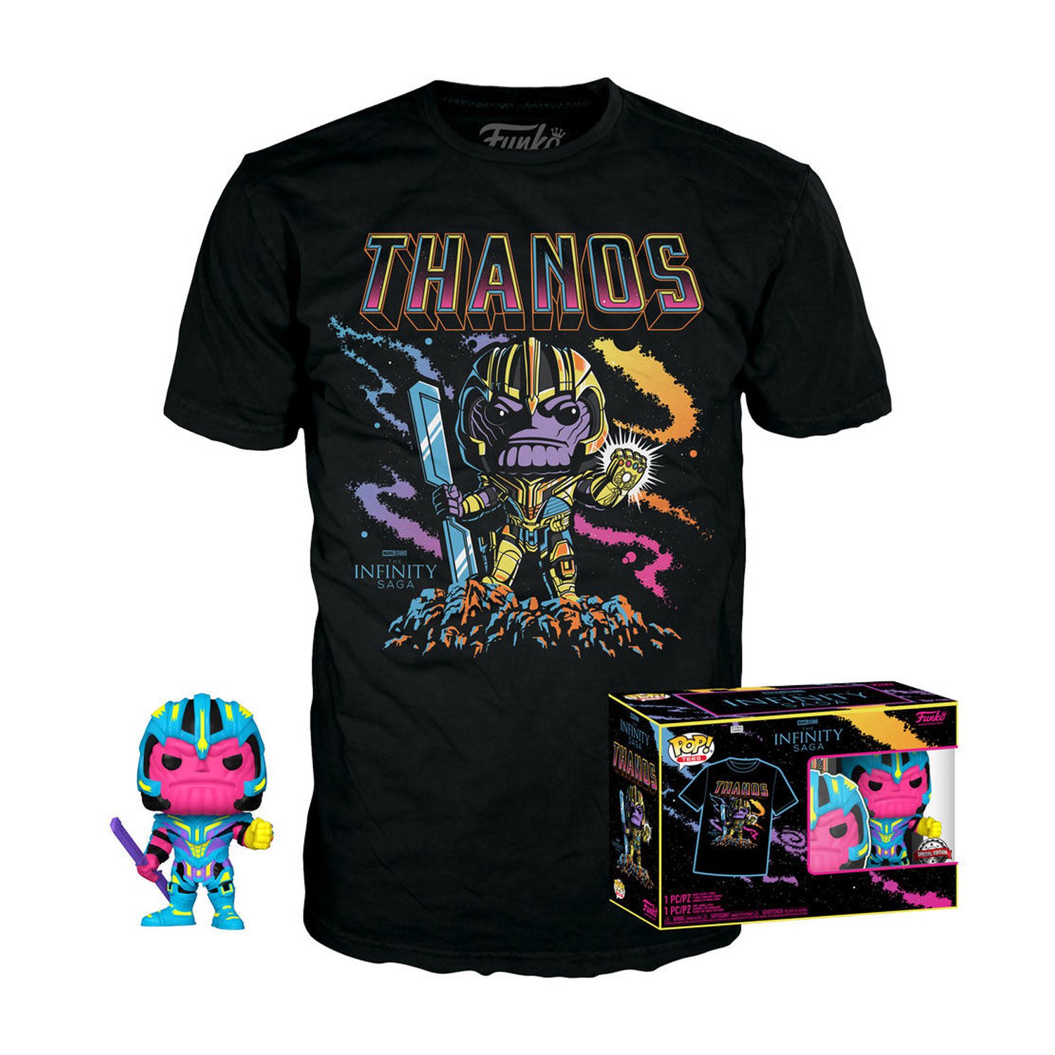 Set figura POP & Tee Marvel Infinity Saga Thanos Exclusive