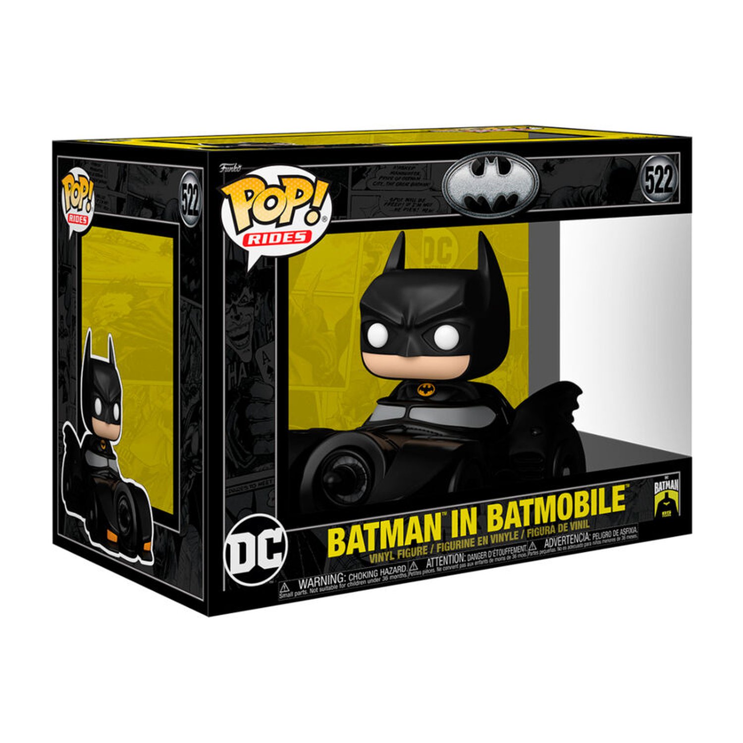 Figura POP Rides Deluxe DC Comics Batman in Batmobile