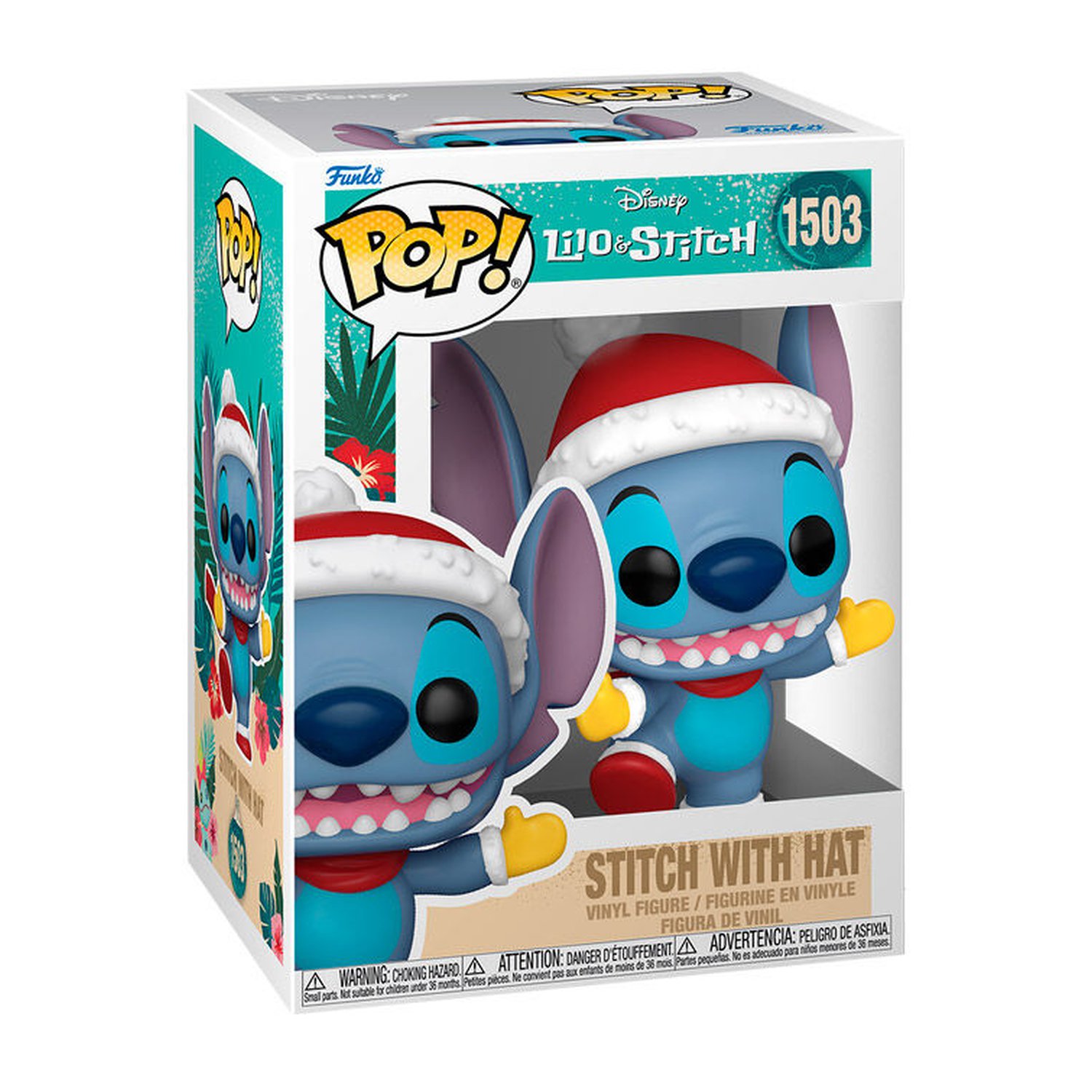 Figura POP Disney Stitch with Santa Hat