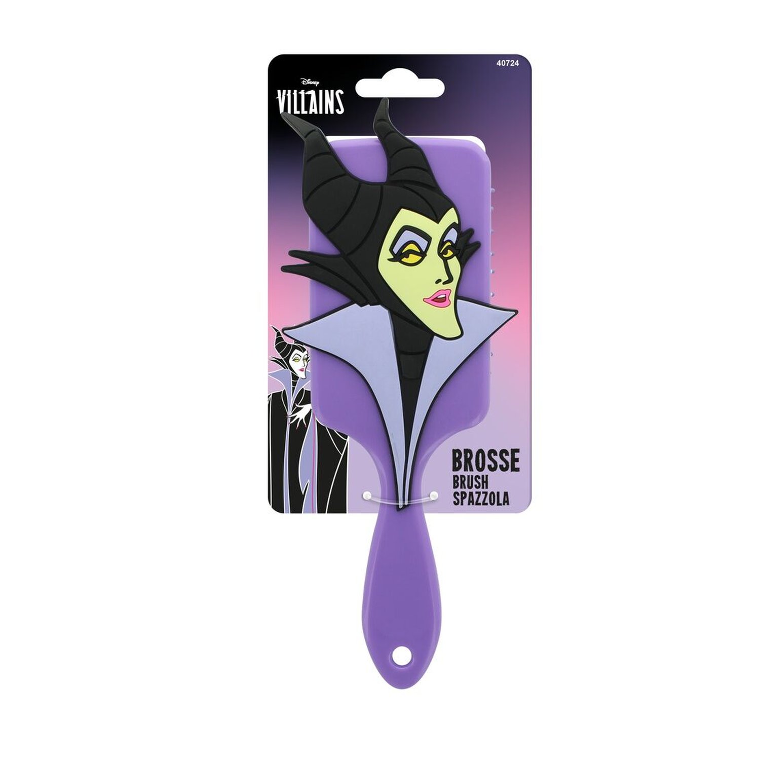 Cepillo pelo 3D Malefica Villanas Disney (3 Uds)