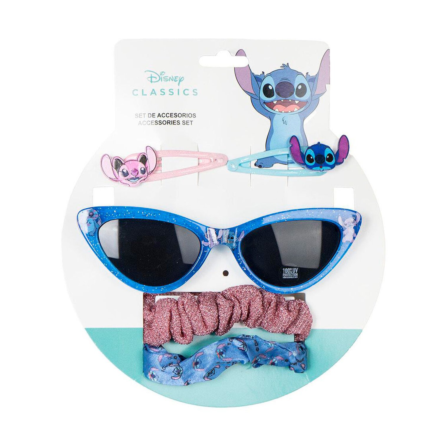 Set belleza + gafas sol Stitch Disney (6 Uds)