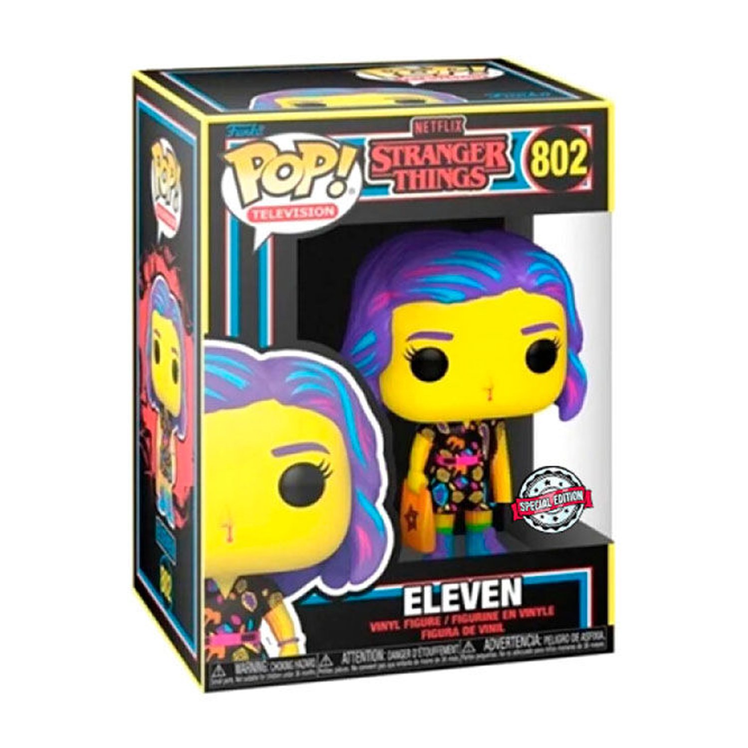Figura POP Stranger Things Eleven in Mall Outfit Black Light Exclusive