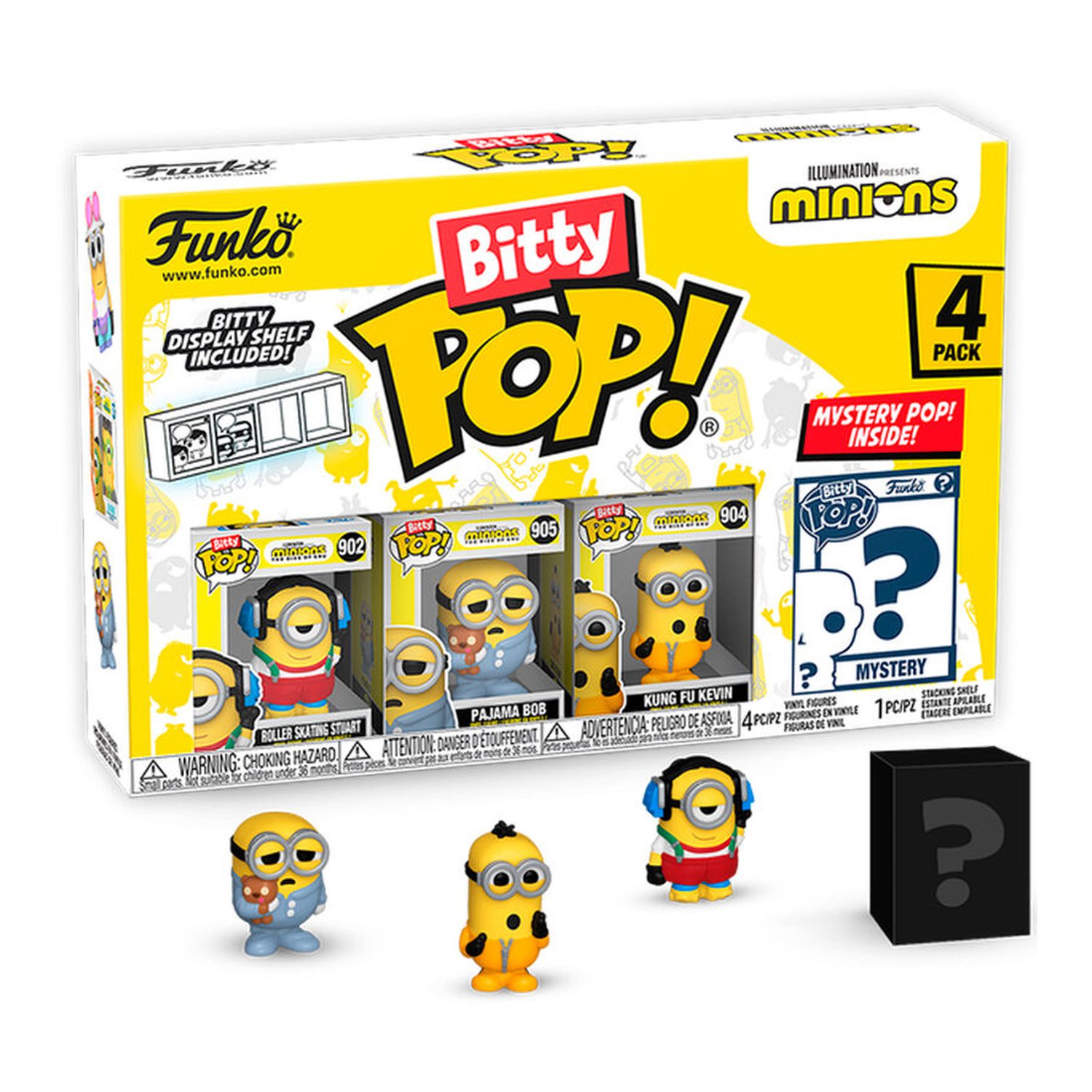 Blister 4 figuras Bitty POP Minions Series 3