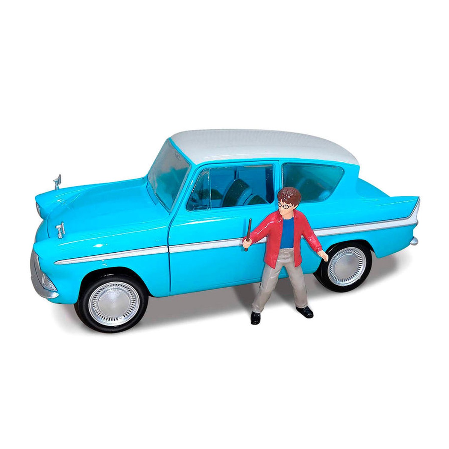Blister figura Harry + coche Ford Anglia Harry Potter