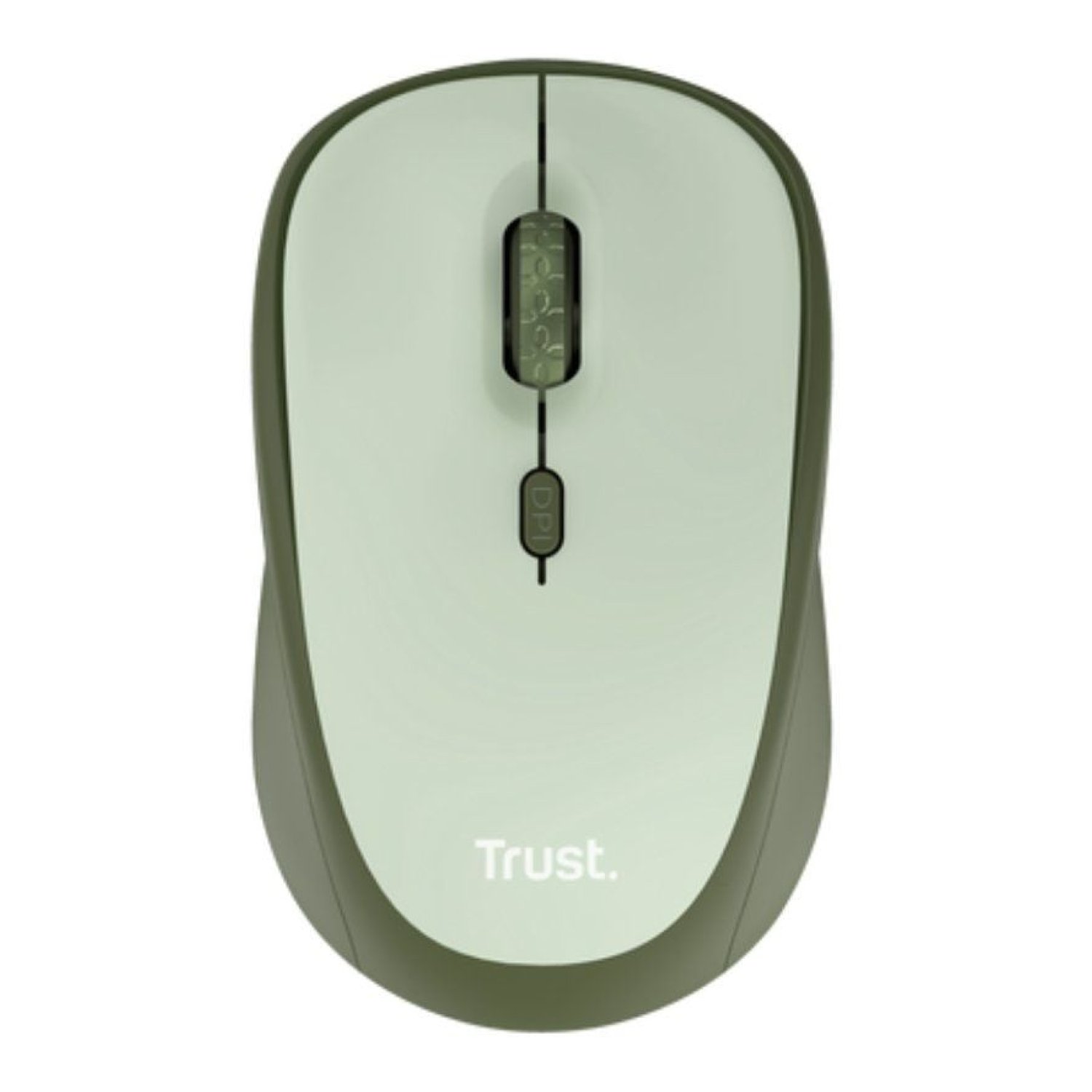 Trust Yvi+ Silent · Ratón Mini Inalámbrico · 1600 DPI · Verde