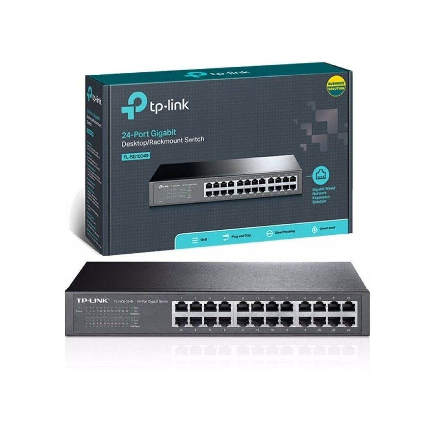 TP-Link TL-SG1024D · Switch 24 Puertos · Gigabit 10/100/1000 · RJ-45