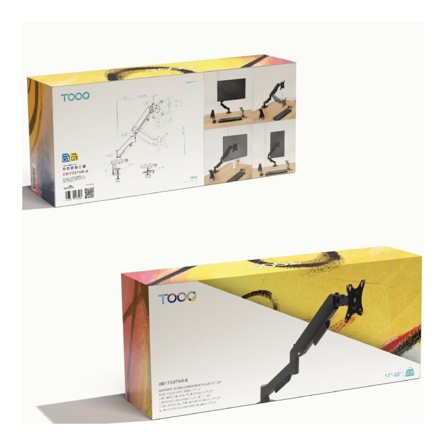 TooQ DB1733TNR · Soporte Monitor Giratorio e Inclinable · hasta 9kg