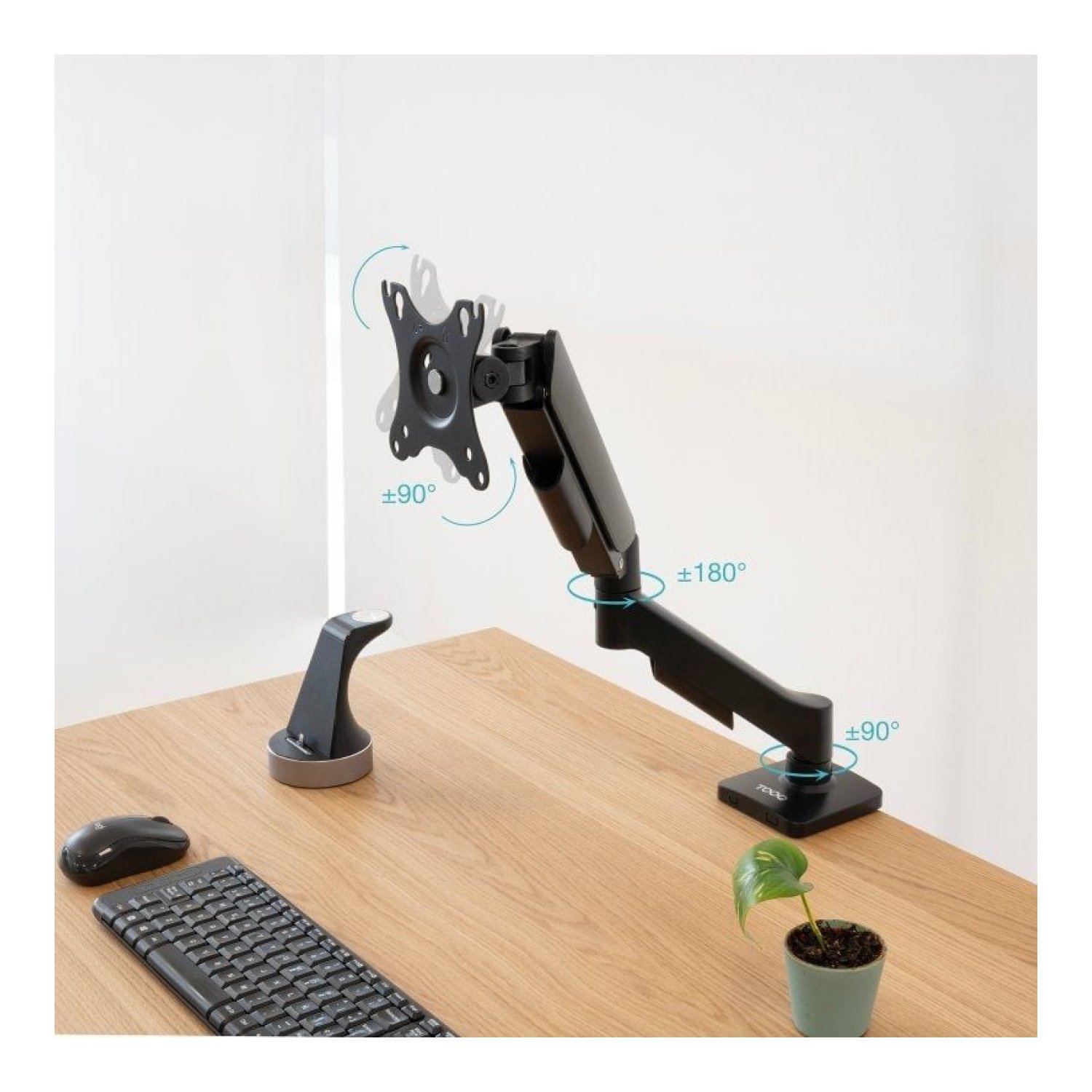 TooQ DB1733TNR · Soporte Monitor Giratorio e Inclinable · hasta 9kg