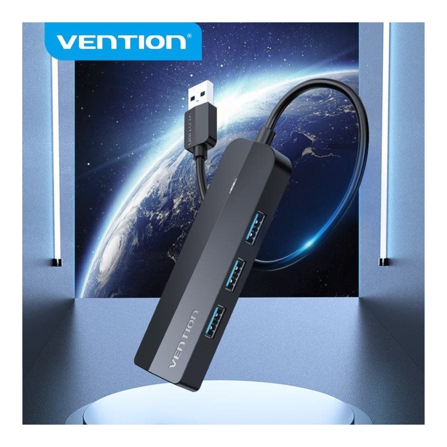 Vention Hub USB 3.0 · RJ45 · 3xUSB · 1xMicro USB PD