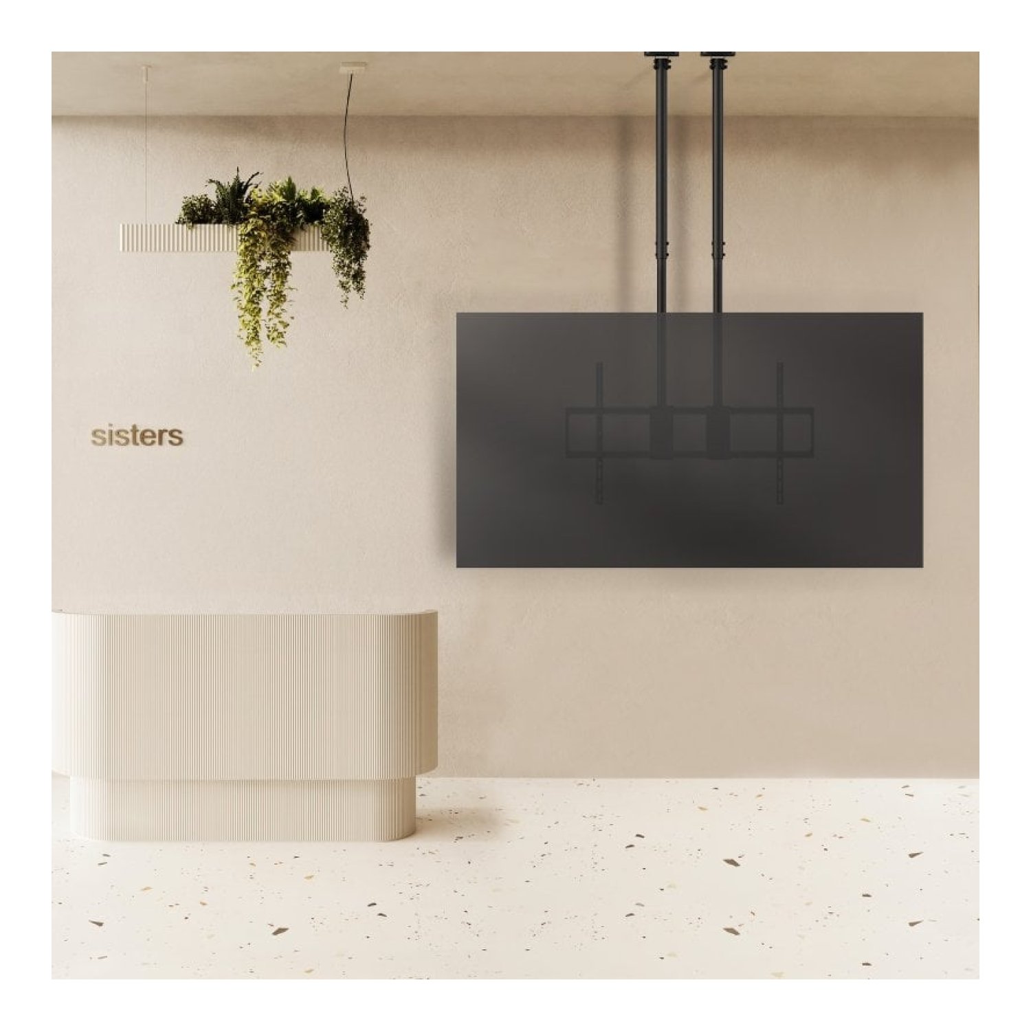 TooQ Soporte Techo TV · 60-120" · Extensible e Inclinable · Hasta 120kg