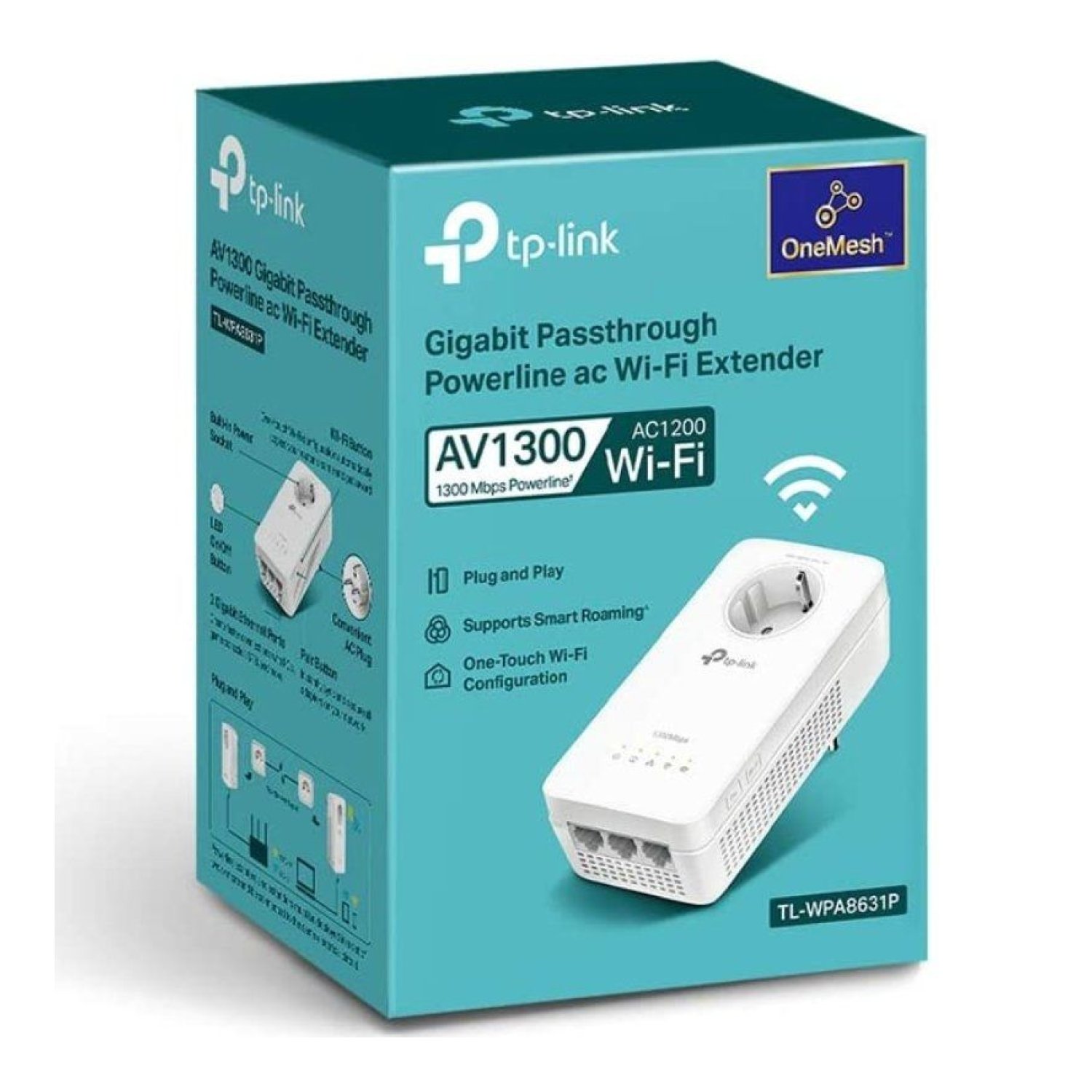 TP-Link TL-WPA8631P · Adaptador Powerline · 1300 Mbps · Alcance 300m