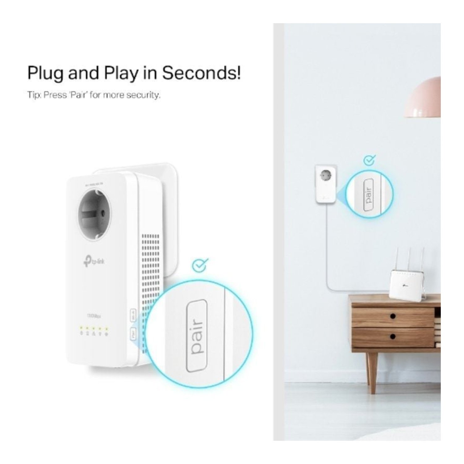 TP-Link TL-WPA8631P · Adaptador Powerline · 1300 Mbps · Alcance 300m
