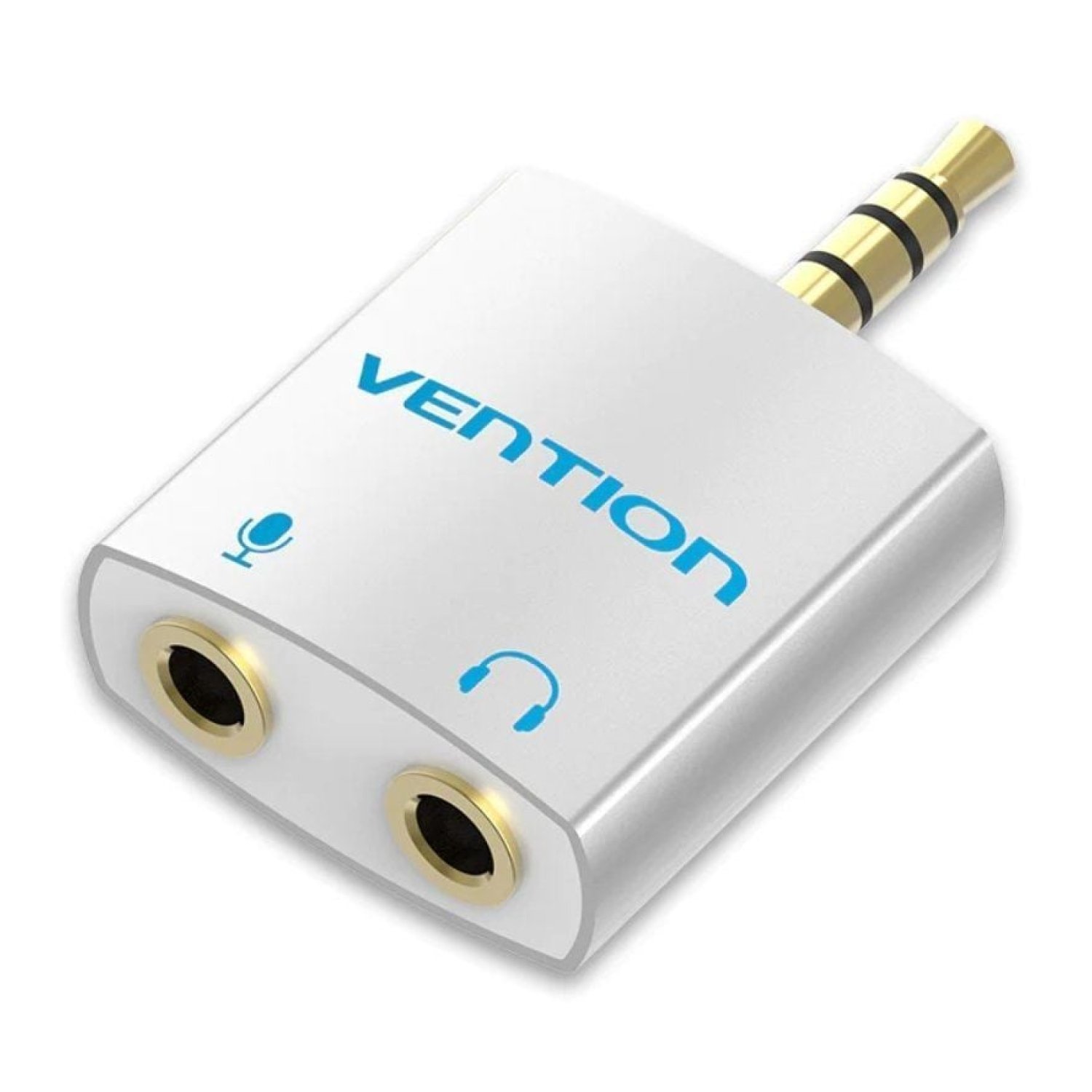 Vention · Adaptador Audio · Jack 3.5 Macho a 2x Hembra · Blanco